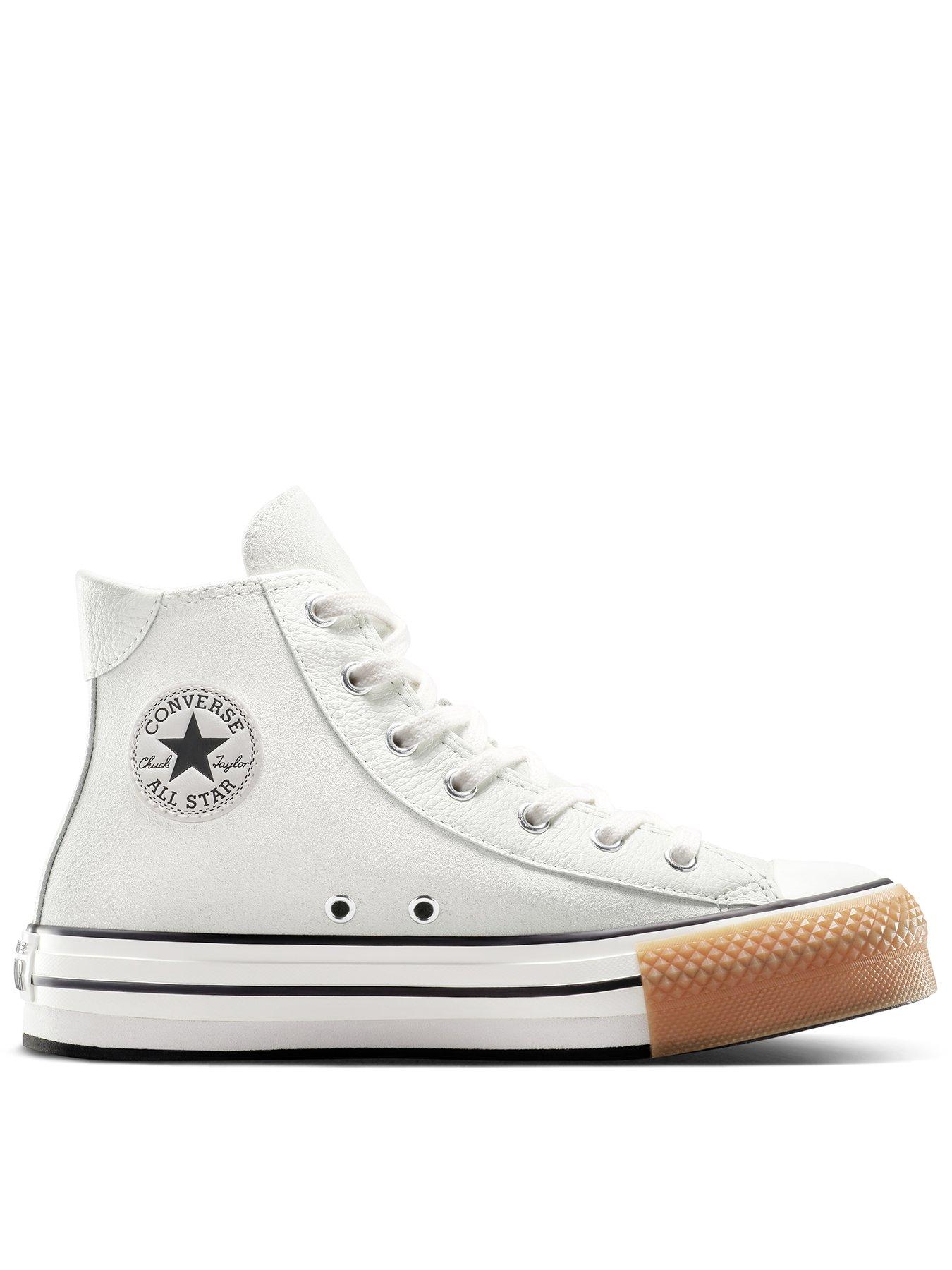  image of converse-kids-chuck-taylor-all-star-eva-lift-suede-hi-beige