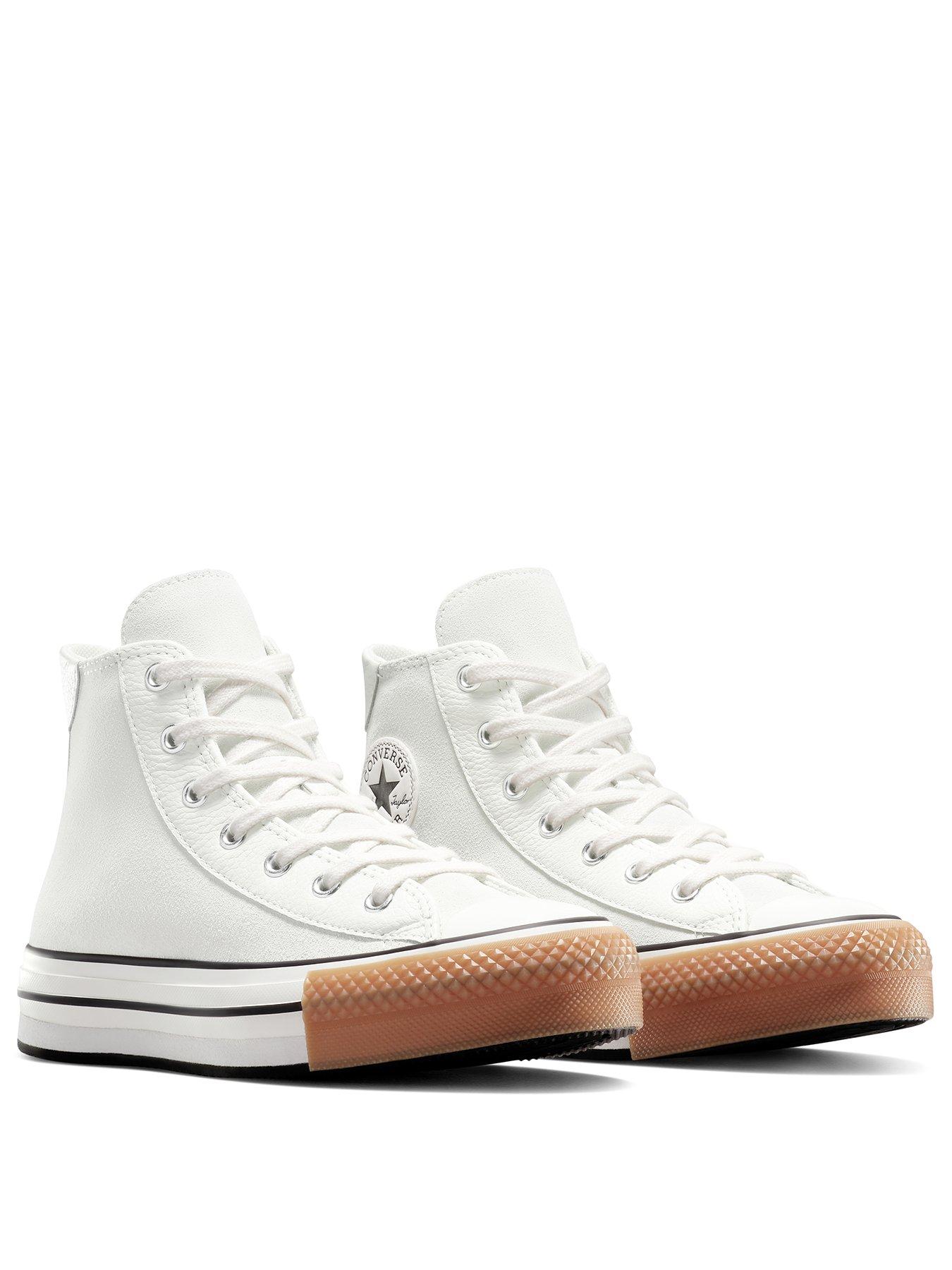  image of converse-kids-chuck-taylor-all-star-eva-lift-suede-hi-beige