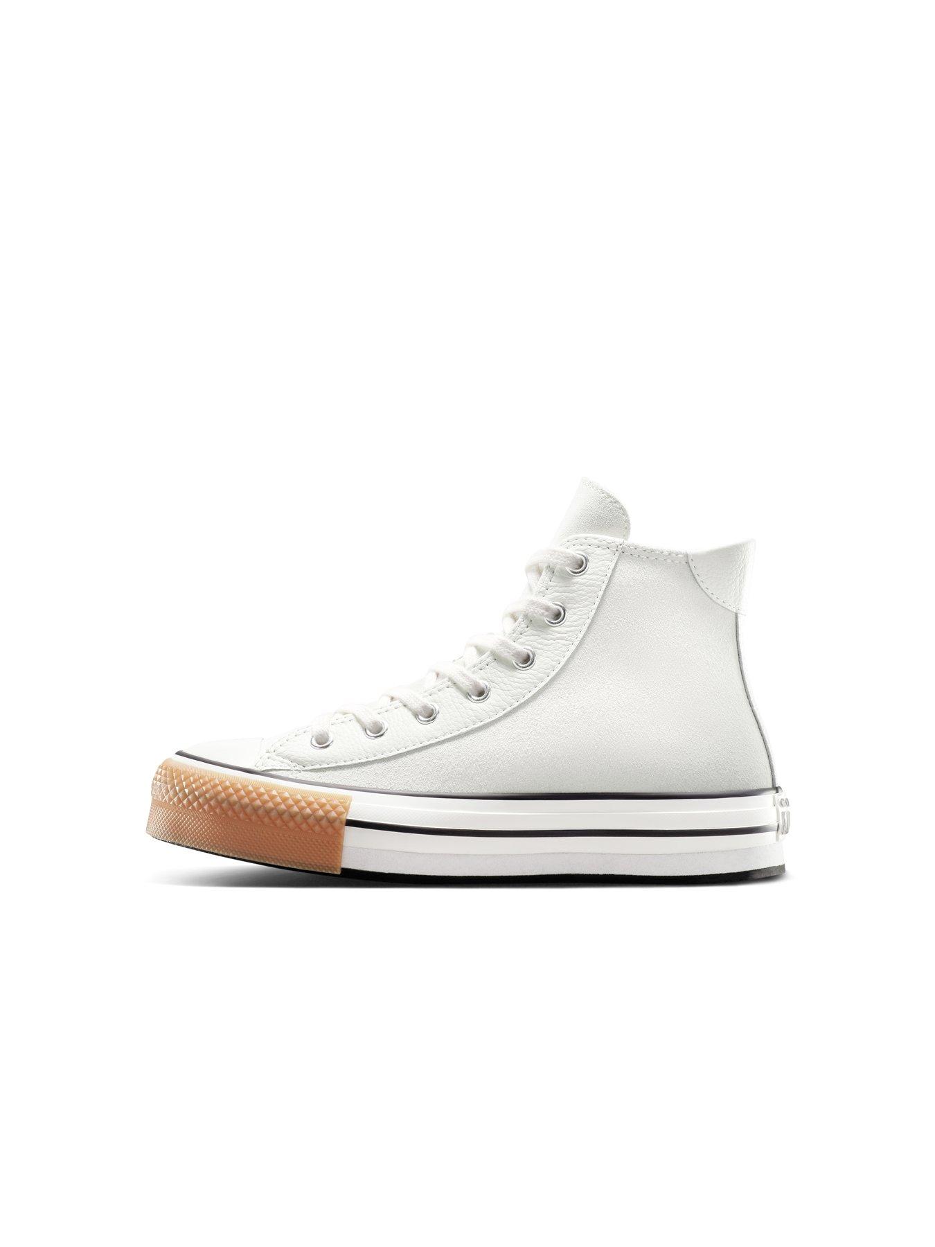  image of converse-kids-chuck-taylor-all-star-eva-lift-suede-hi-beige