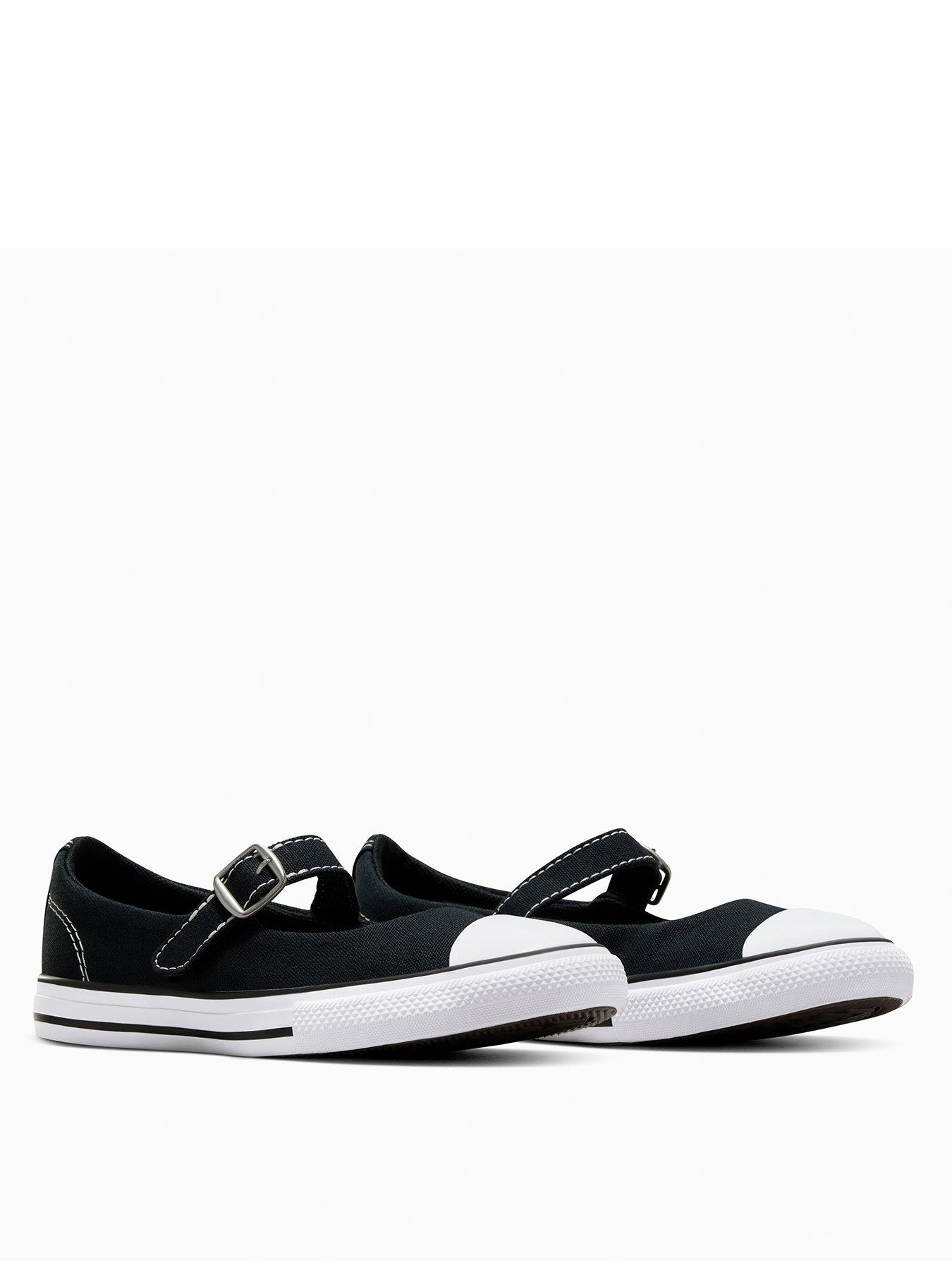  image of converse-kids-chuck-taylor-all-star-dainty-mary-jane-canvas-ox-blackwhite