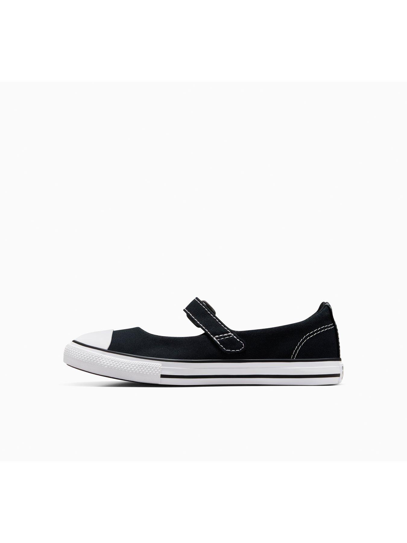  image of converse-kids-chuck-taylor-all-star-dainty-mary-jane-canvas-ox-blackwhite