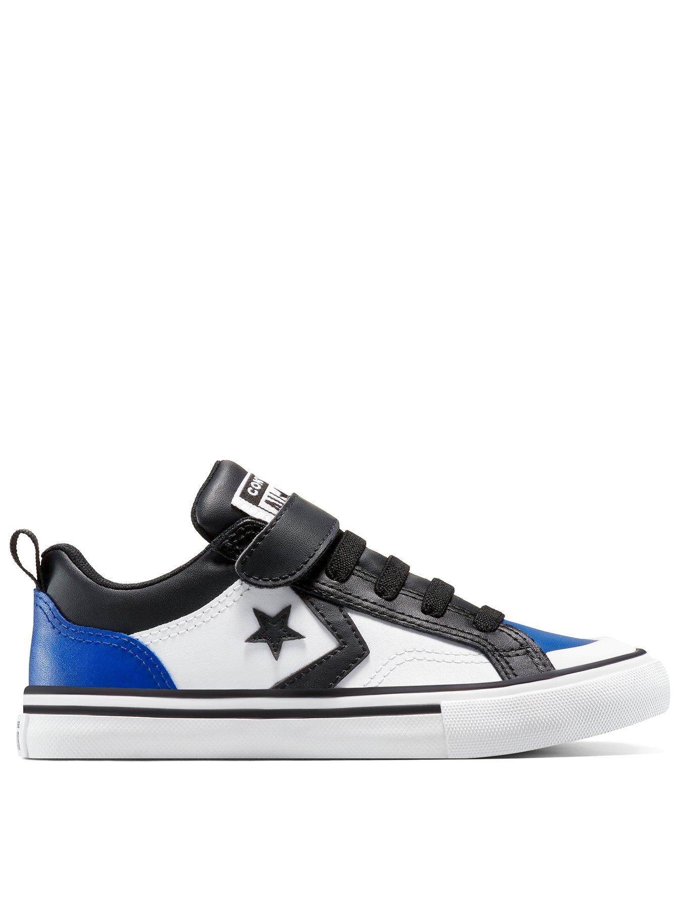  image of converse-kids-pro-blaze-trainers-blackwhiteblue
