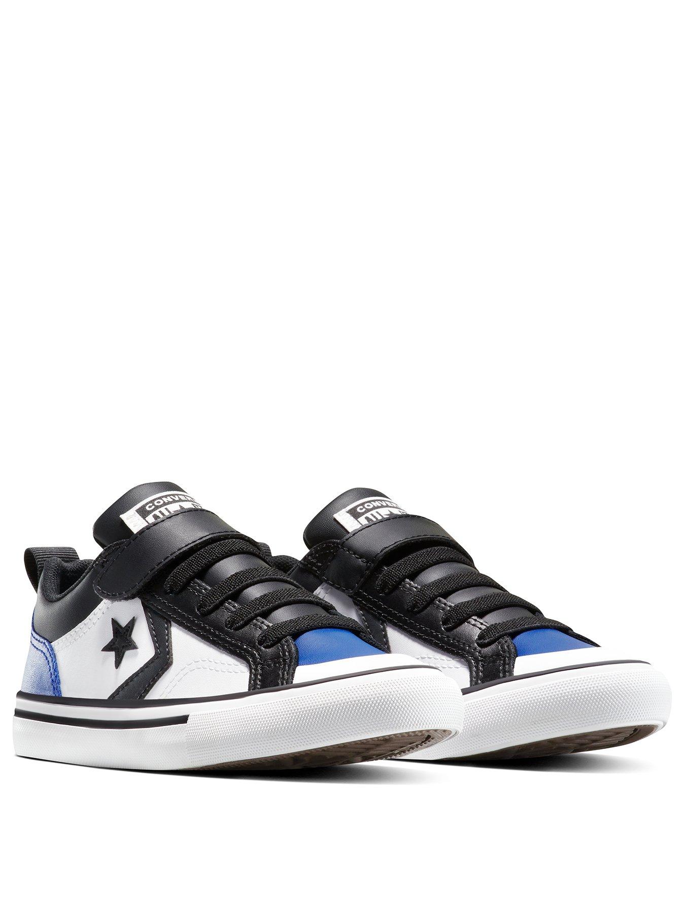  image of converse-kids-pro-blaze-trainers-blackwhiteblue