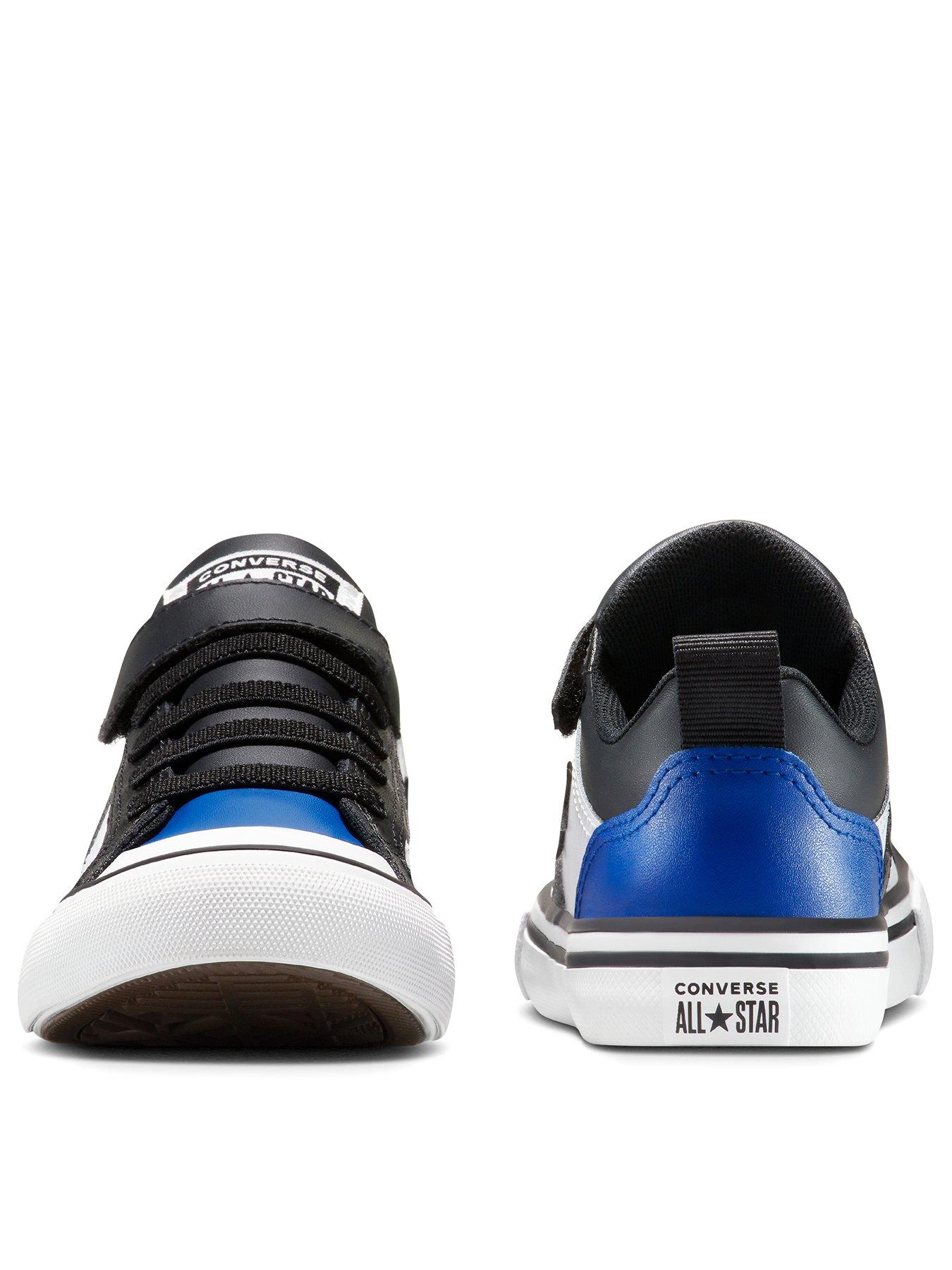  image of converse-kids-pro-blaze-trainers-blackwhiteblue