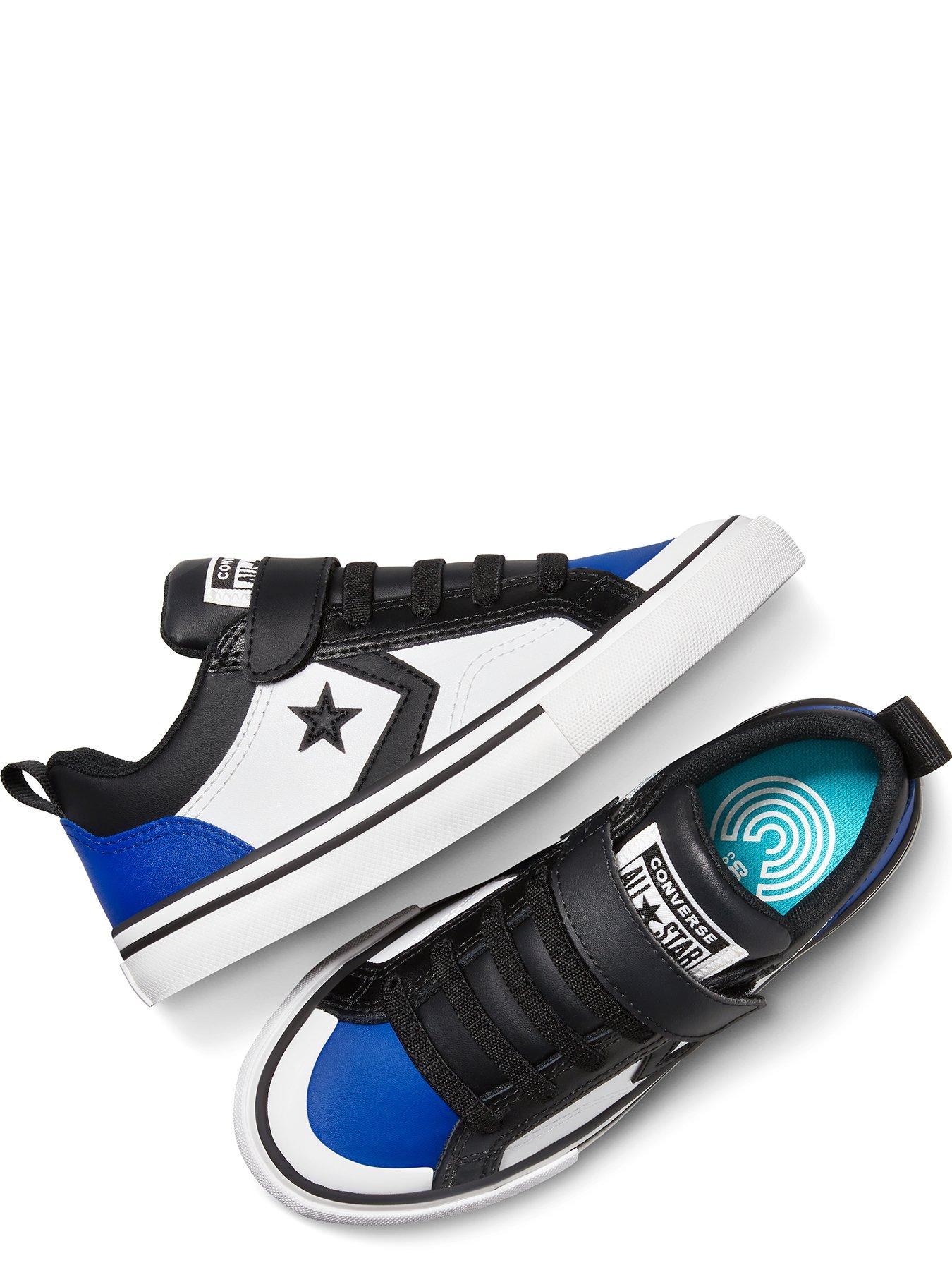  image of converse-kids-pro-blaze-trainers-blackwhiteblue