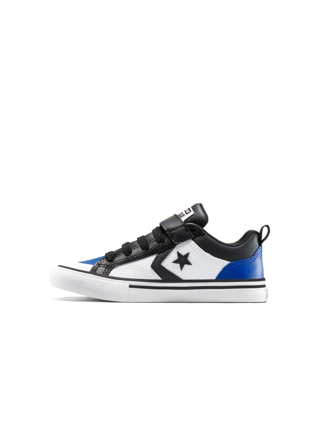  image of converse-kids-pro-blaze-trainers-blackwhiteblue