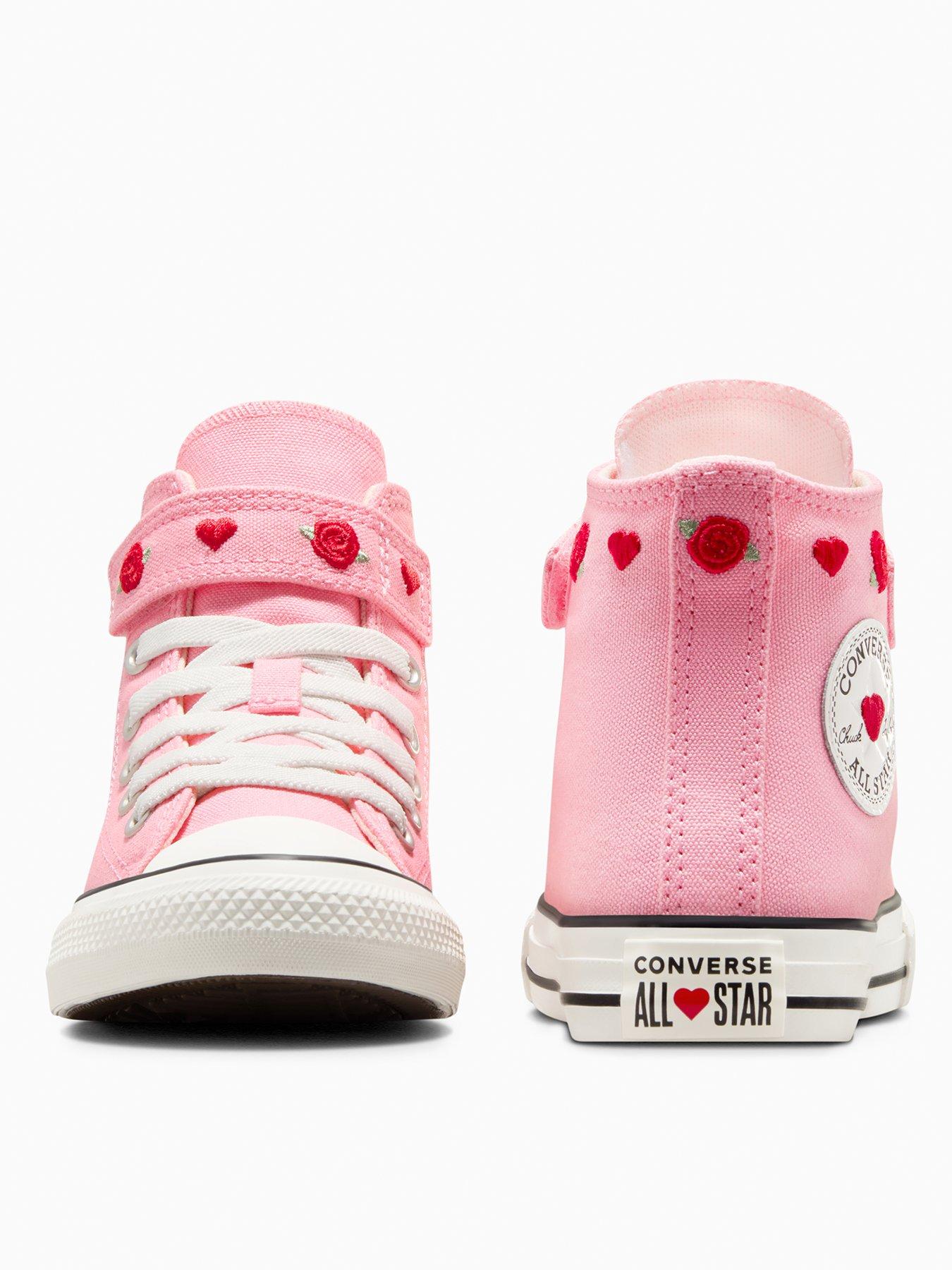  image of converse-kids-chuck-taylor-all-star-1v-canvas-hi-red