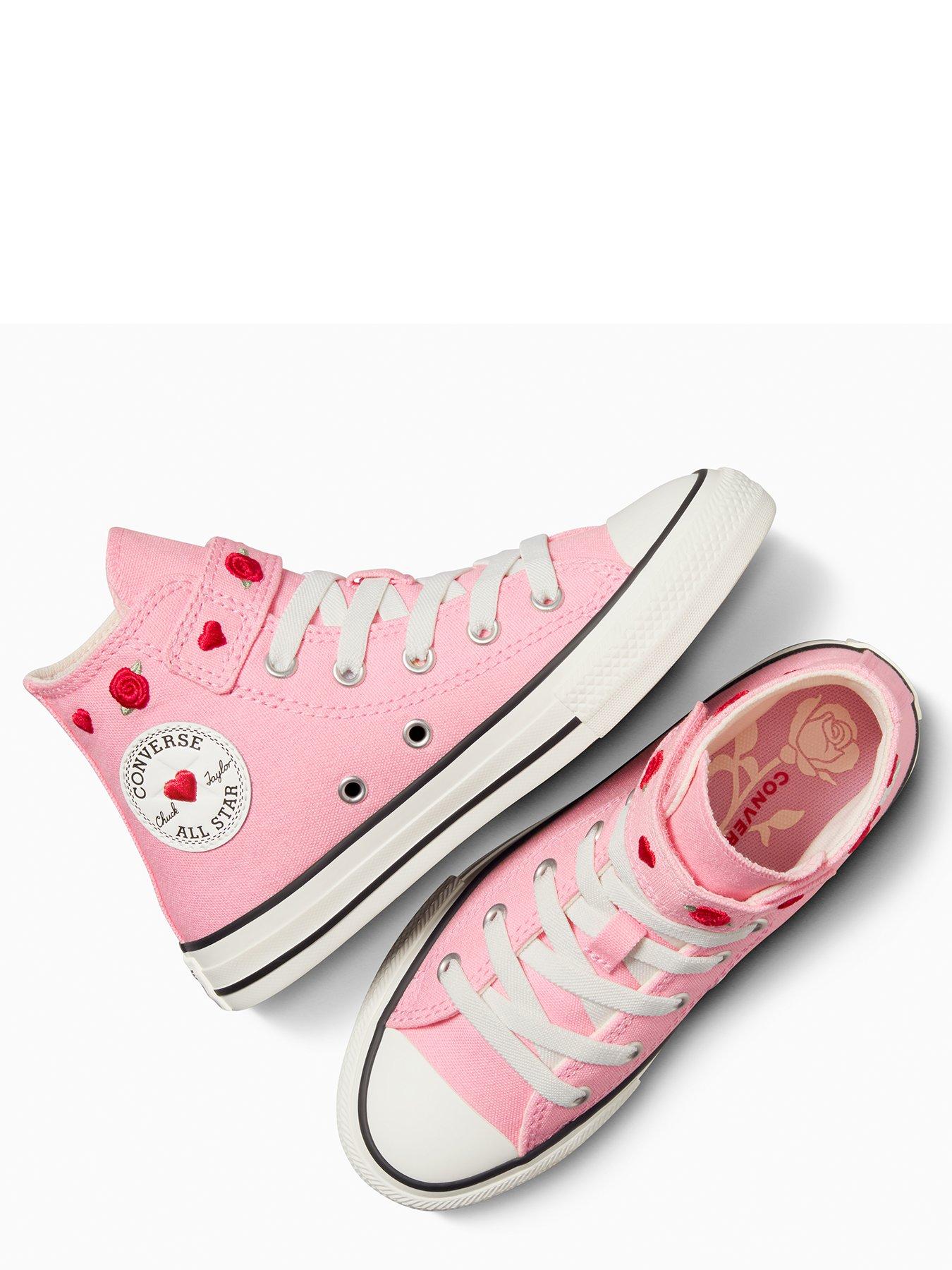  image of converse-kids-chuck-taylor-all-star-1v-canvas-hi-red
