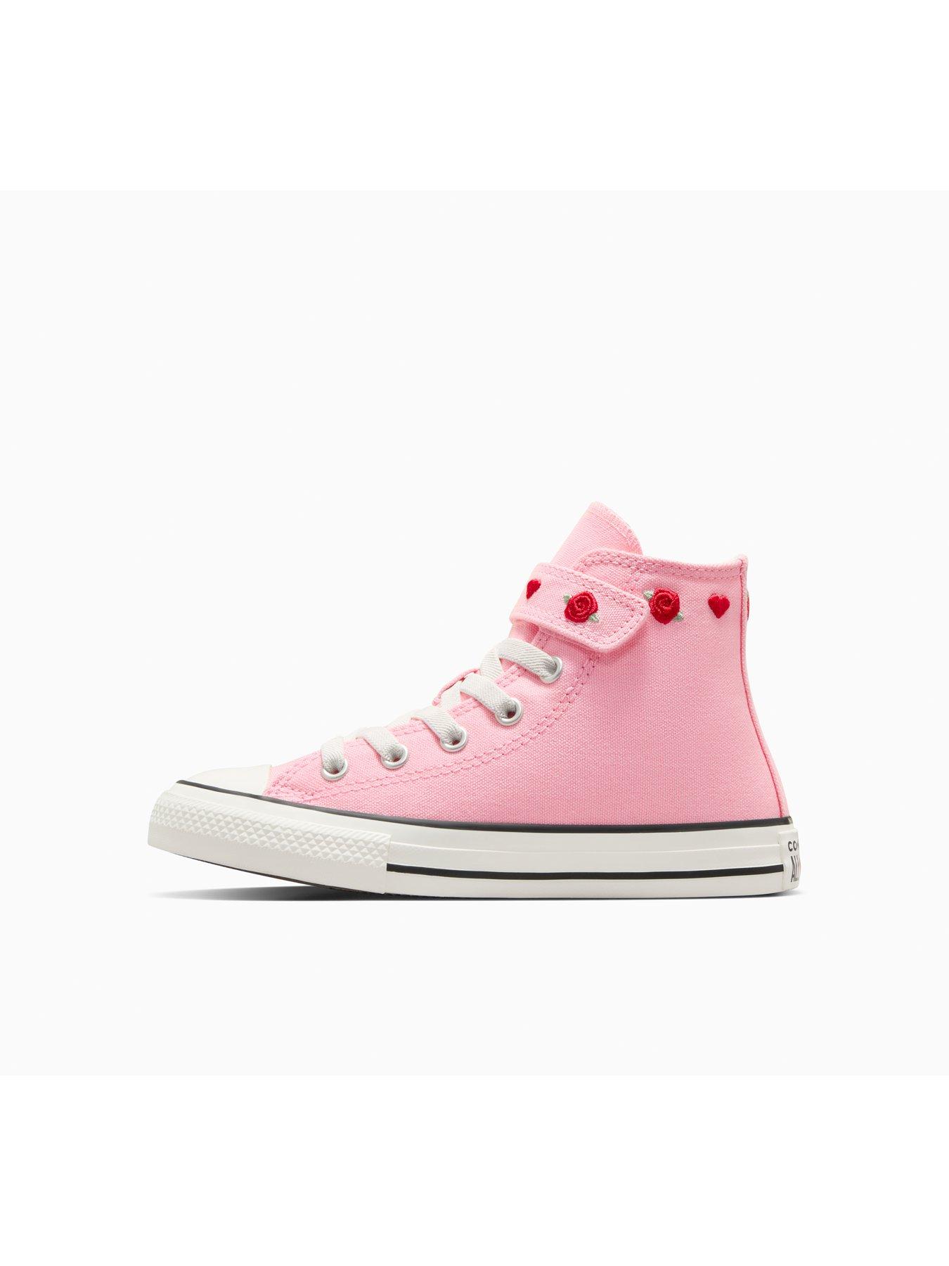  image of converse-kids-chuck-taylor-all-star-1v-canvas-hi-red