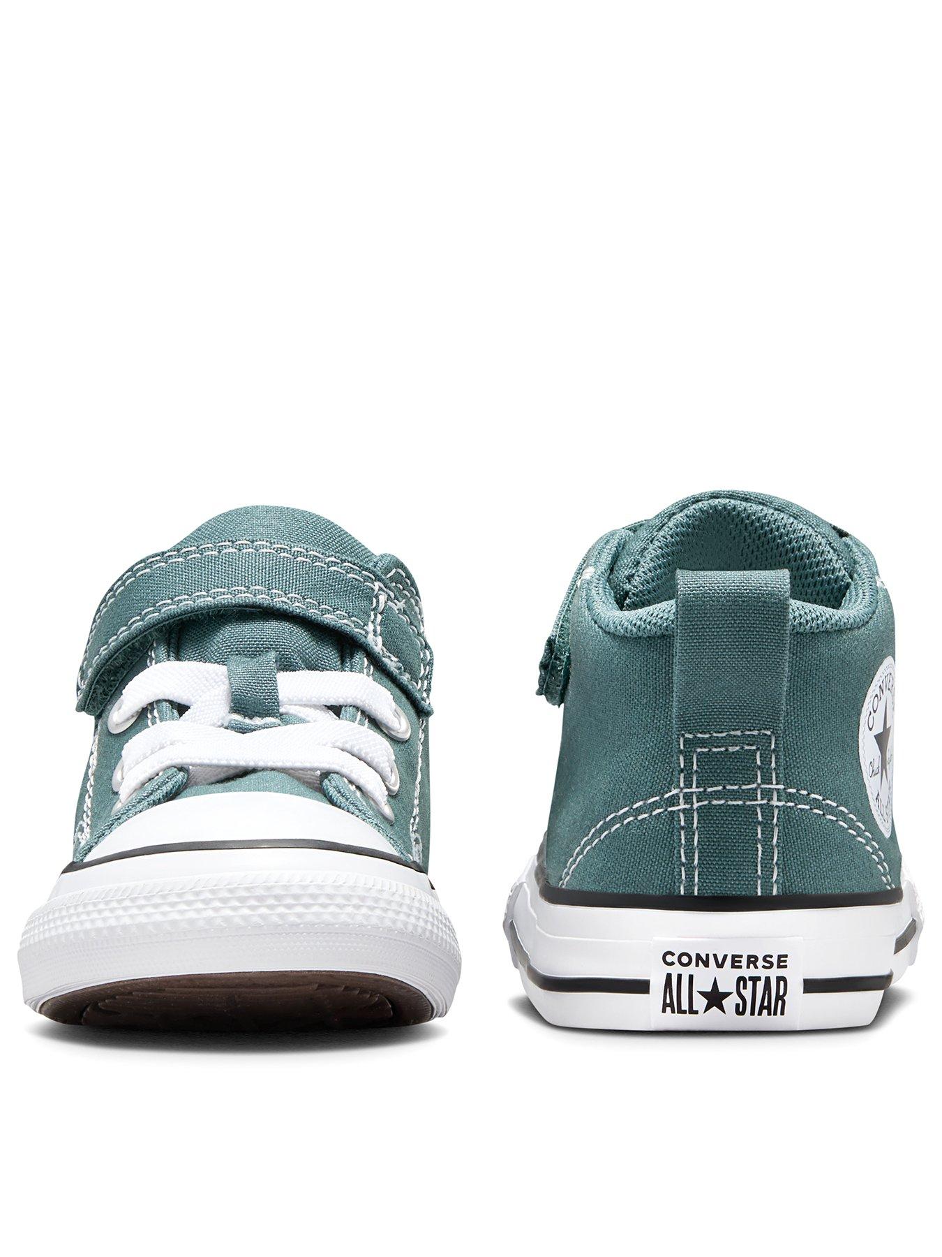  image of converse-kids-chuck-taylor-all-star-malden-street-1v-canvas-mid-top-green