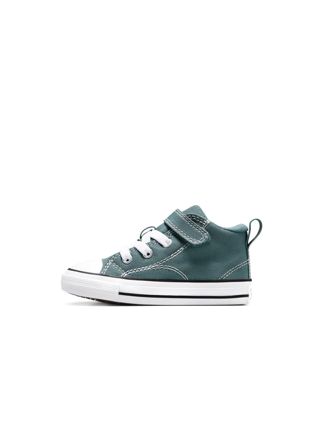  image of converse-kids-chuck-taylor-all-star-malden-street-1v-canvas-mid-top-green