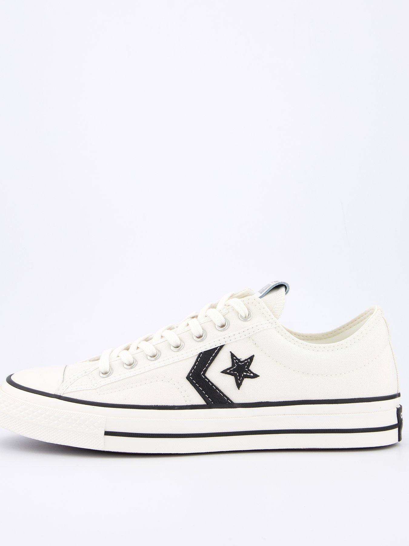  image of converse-mens-star-player-76-canvas-ox-trainers-white