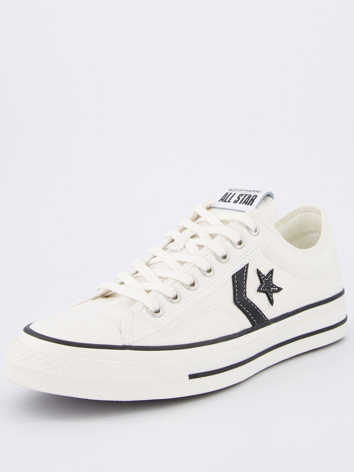  image of converse-mens-star-player-76-canvas-ox-trainers-white