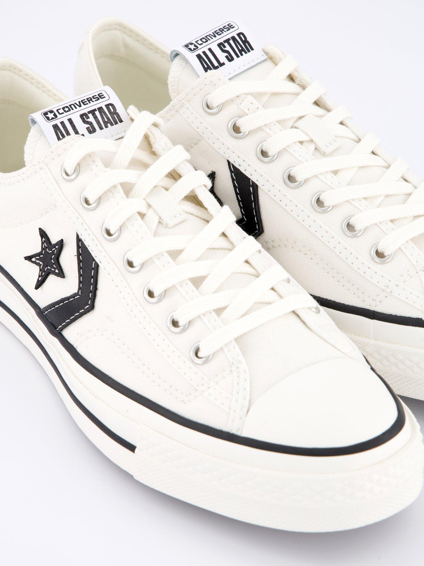  image of converse-mens-star-player-76-canvas-ox-trainers-white
