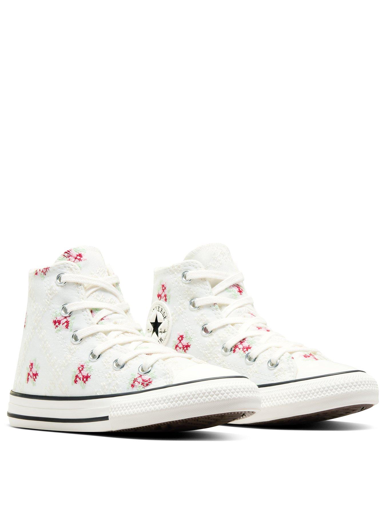  image of converse-kids-chuck-taylor-all-star-canvas-hi-tops-white