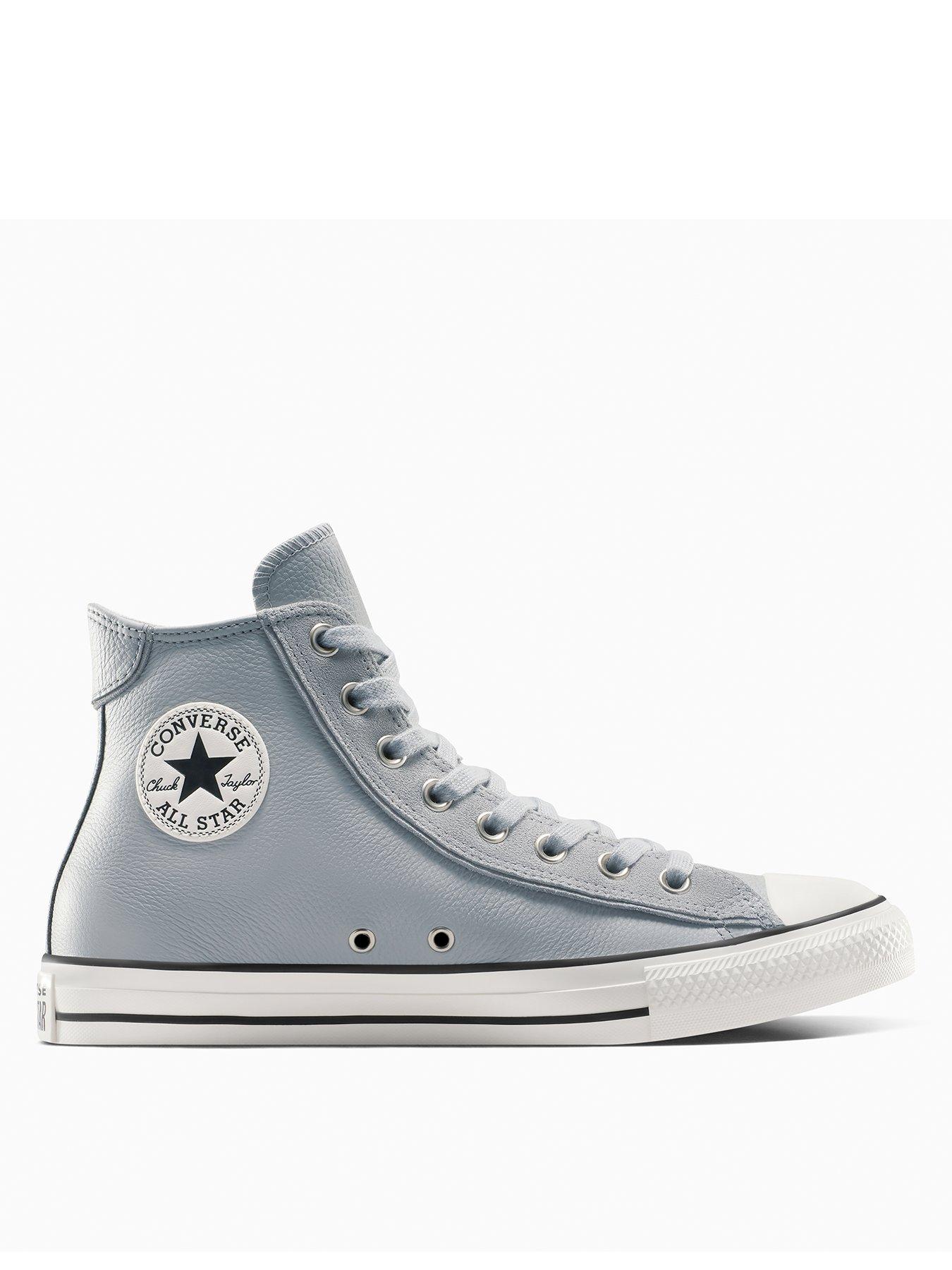  image of converse-mens-chuck-taylor-all-star-wide-hi-top-leather-hibarely-egretclassic