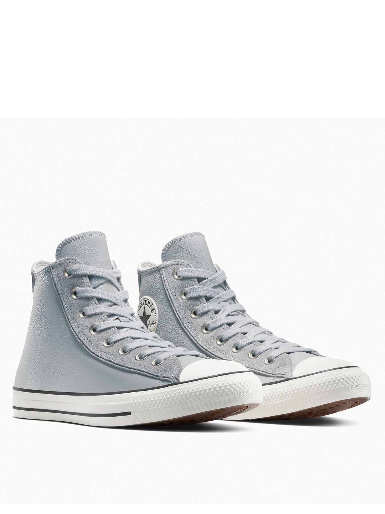  image of converse-mens-chuck-taylor-all-star-wide-hi-top-leather-hibarely-egretclassic