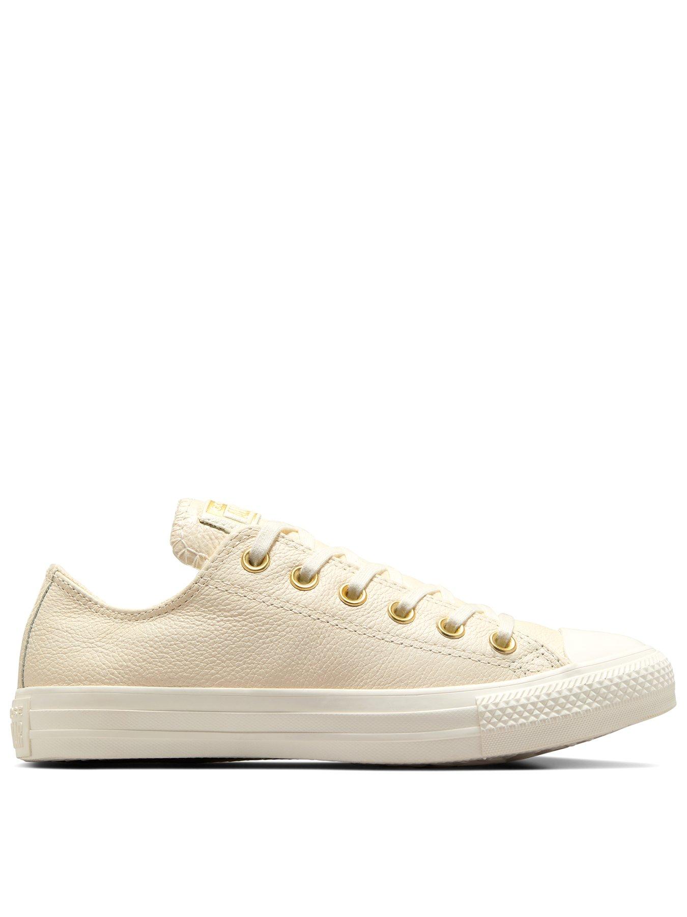 Converse Womens Chuck Taylor All Star Leather Ox Egret Littlewoods