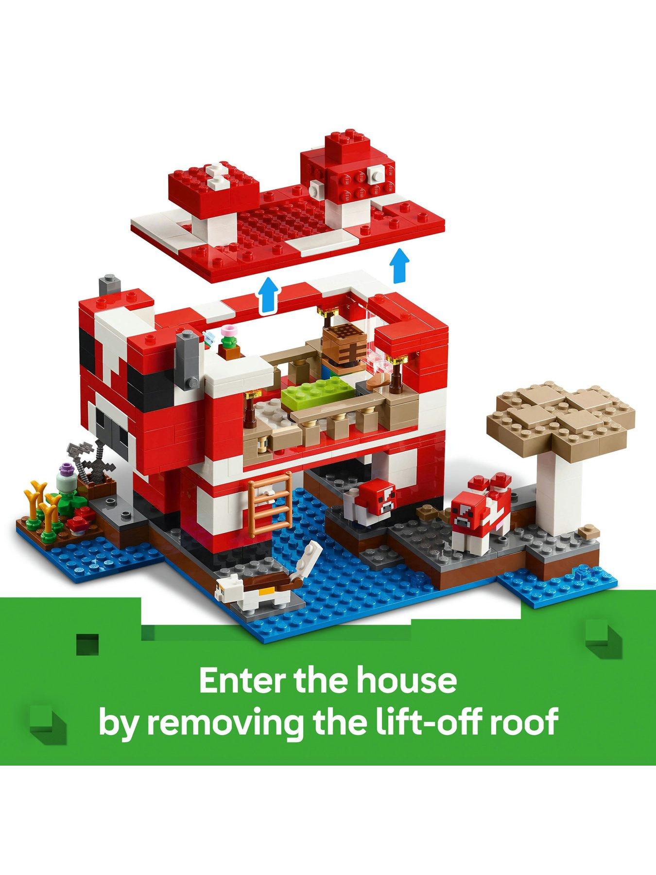 Image 3 of 8 of LEGO Minecraft The Mooshroom House Toy Playset 21270