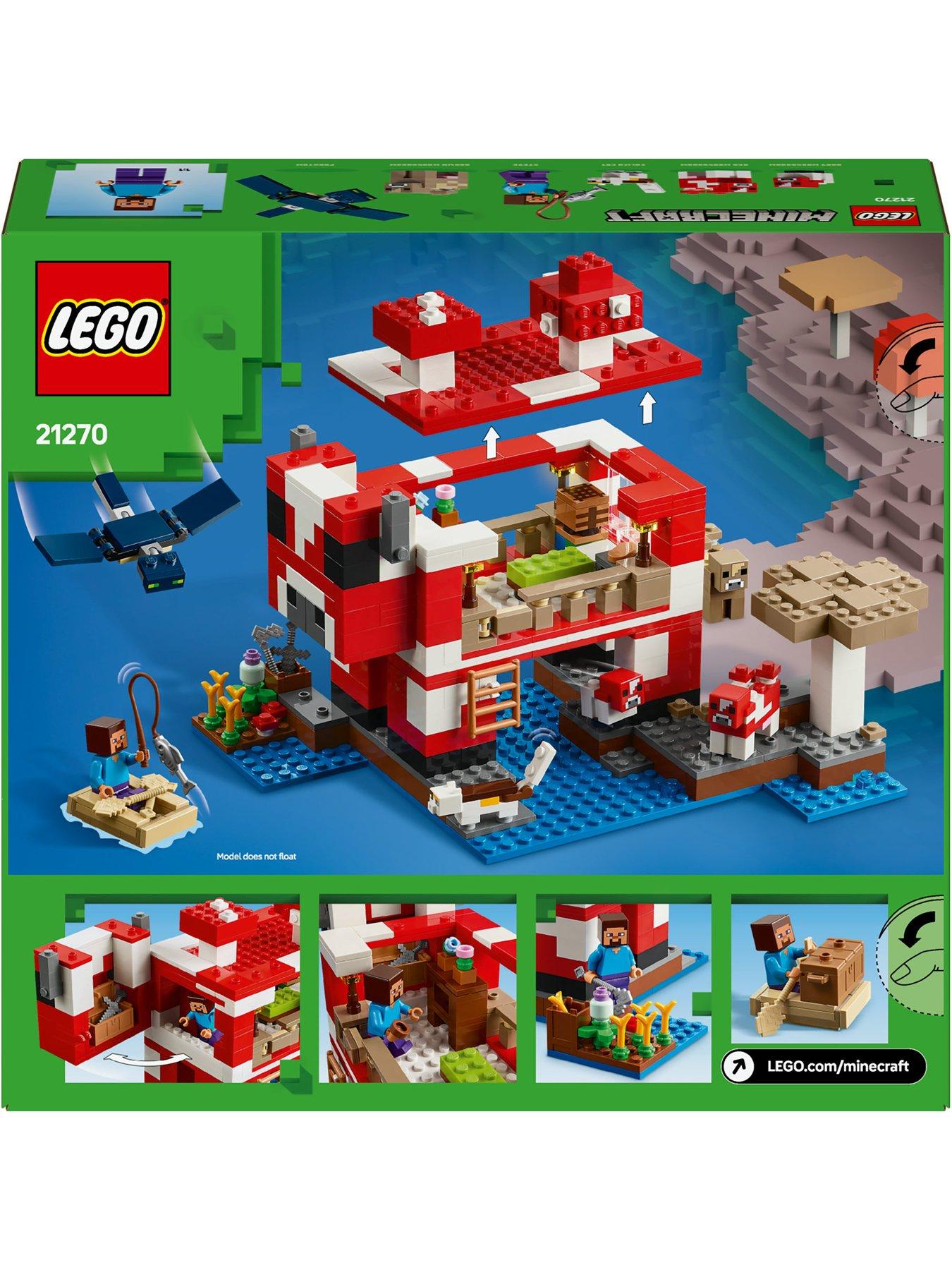 Image 7 of 8 of LEGO Minecraft The Mooshroom House Toy Playset 21270