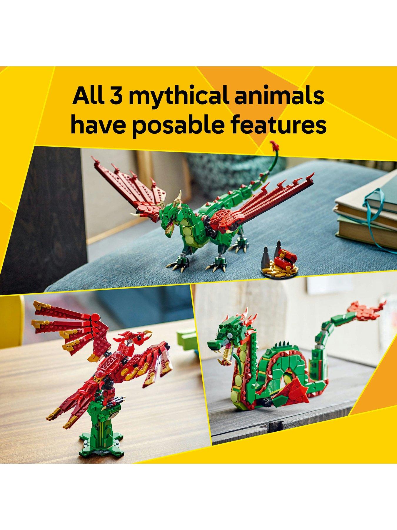  image of lego-creator-3in1-medieval-dragon-toy-playset-31161