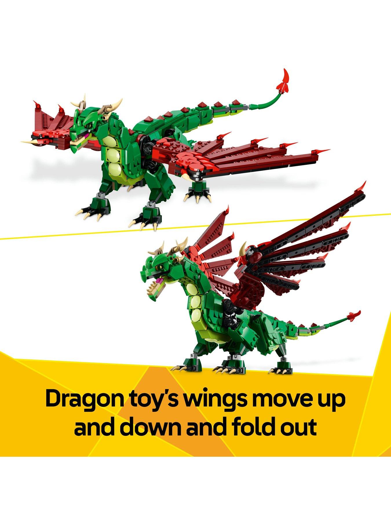  image of lego-creator-3in1-medieval-dragon-toy-playset-31161