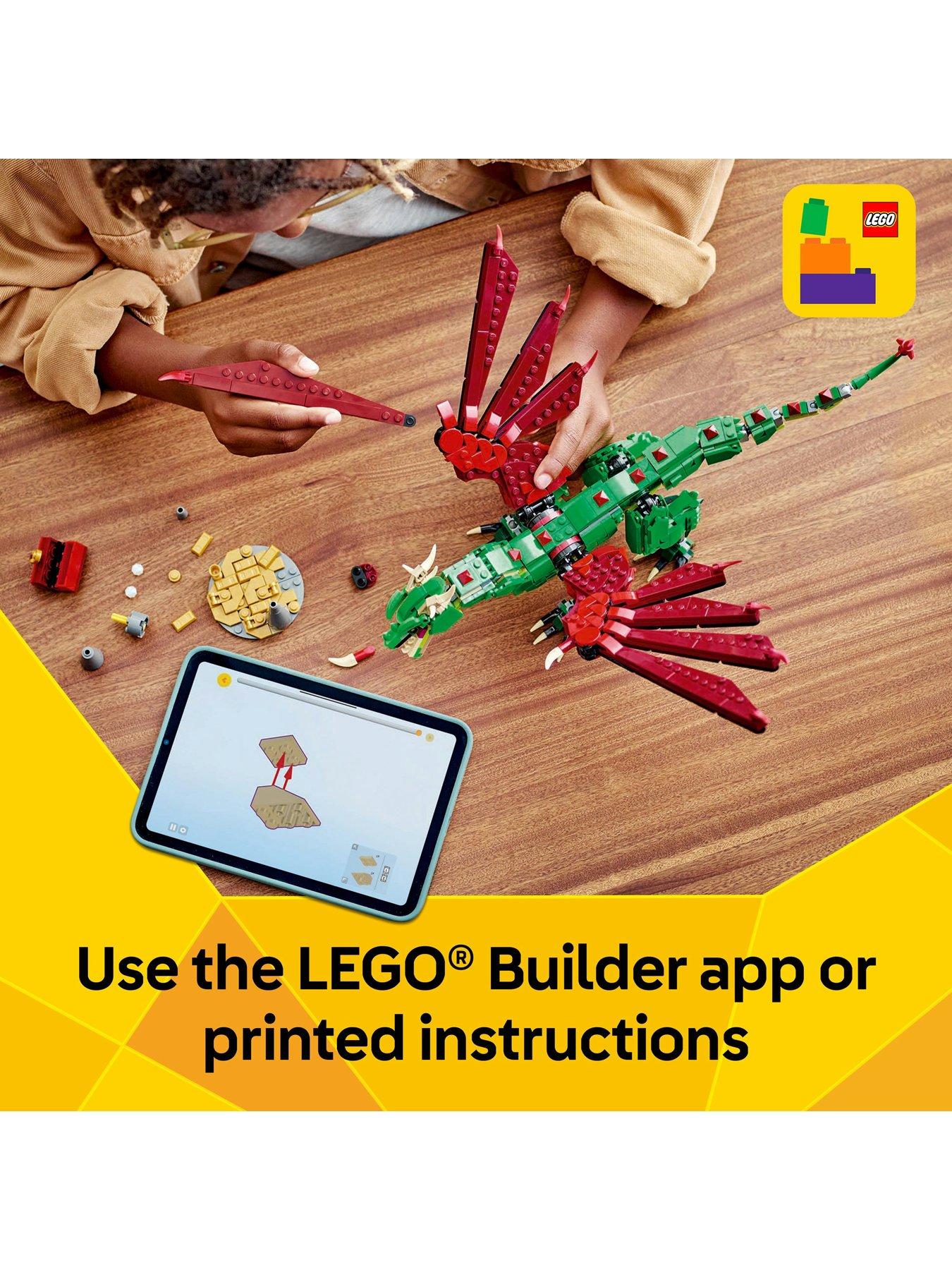  image of lego-creator-3in1-medieval-dragon-toy-playset-31161