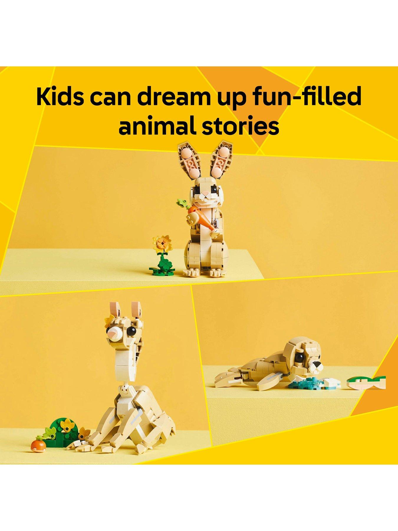  image of lego-creator-3in1-cute-bunny-toy-animal-set-31162