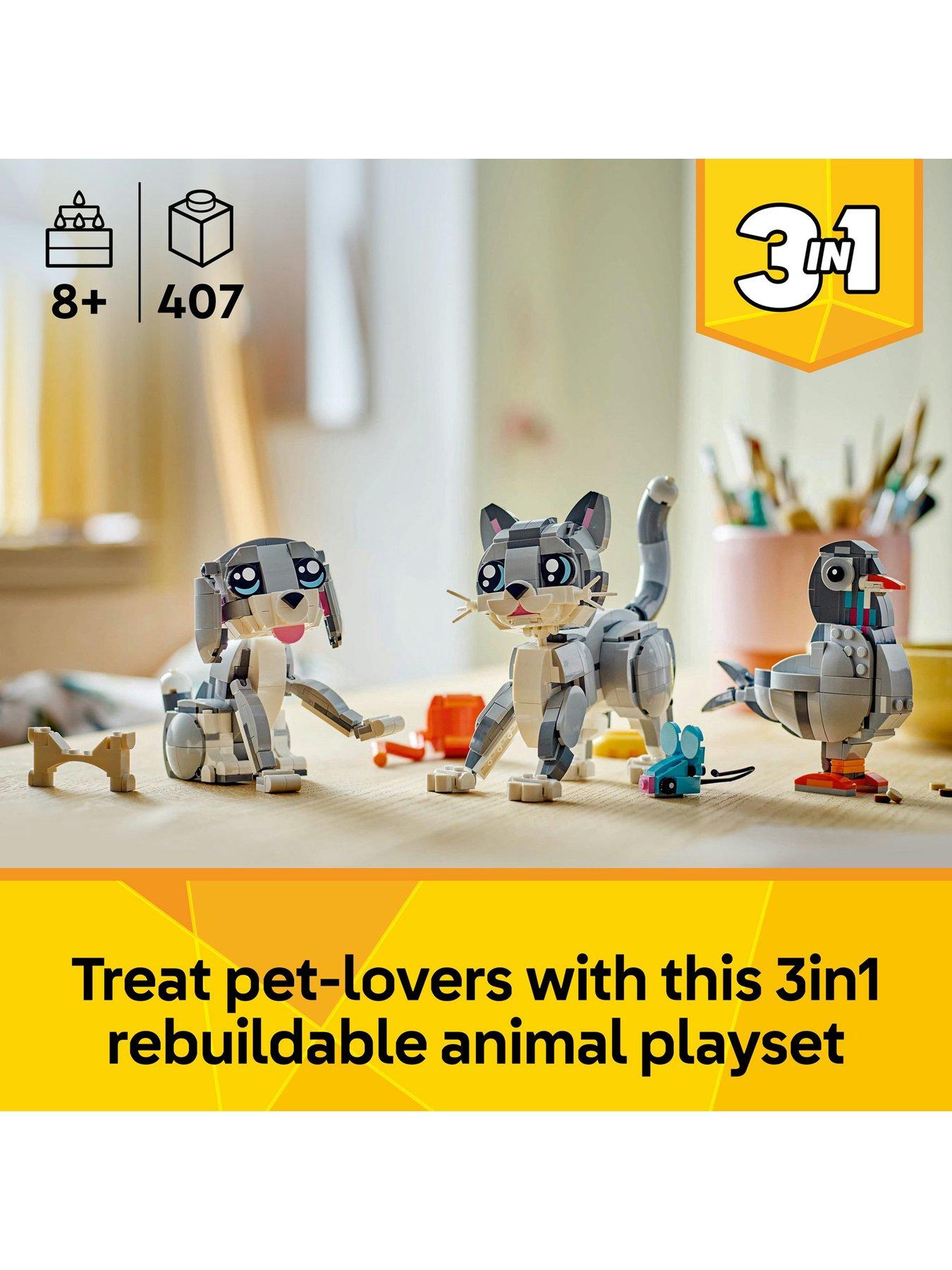 Image 2 of 8 of LEGO Creator 3in1 Playful Cat Toy Animal Set 31163