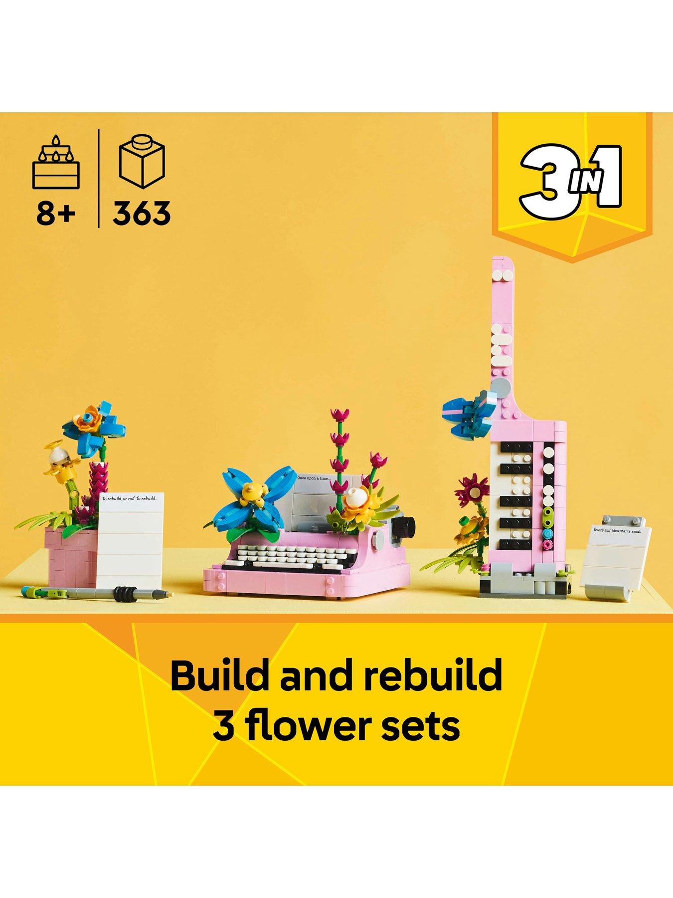 Image 2 of 8 of LEGO Creator 3in1 Typewriter with Flowers Toy 31169