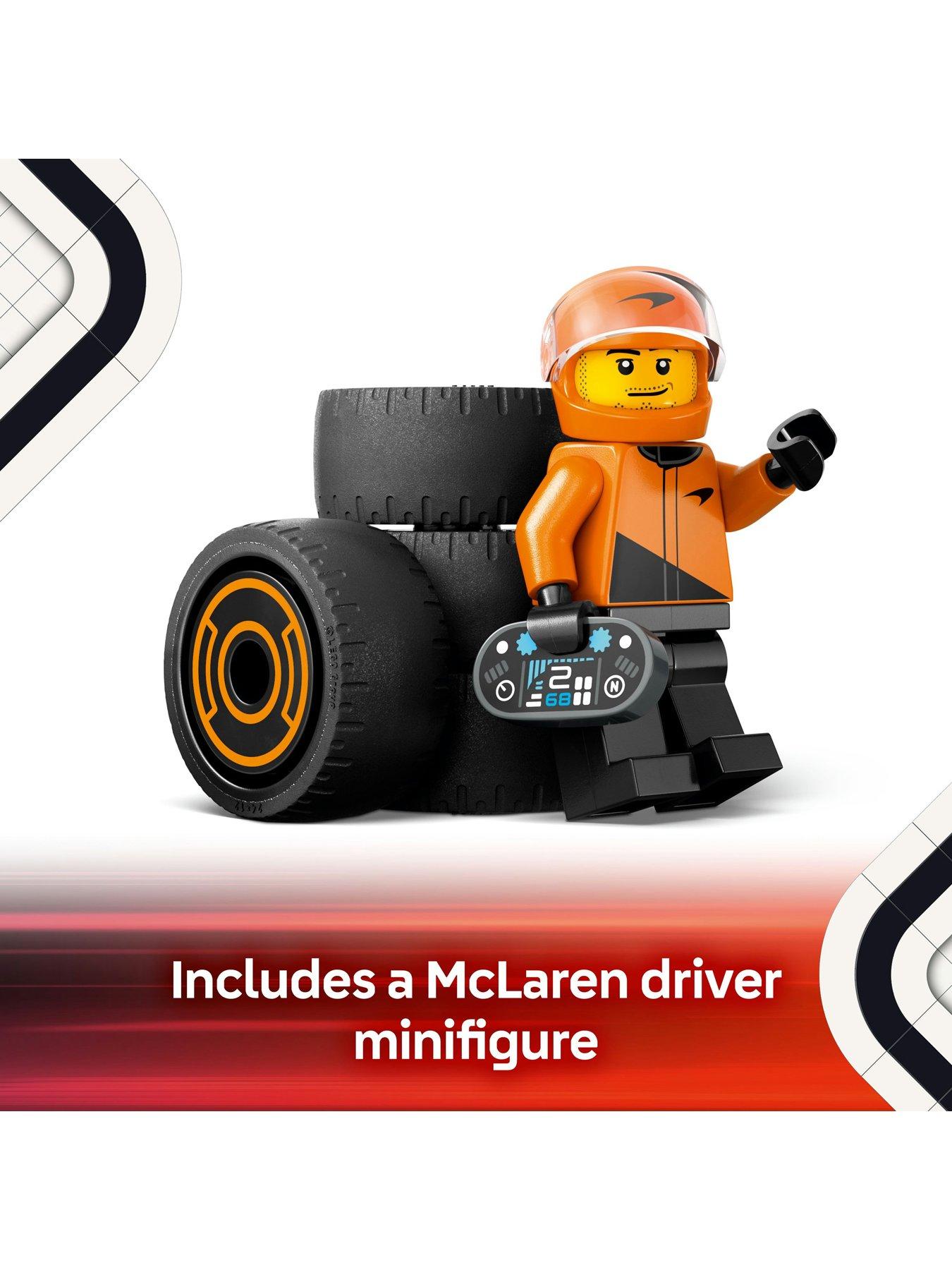  image of lego-city-f1-driver-with-mclaren-race-car-toy-60442