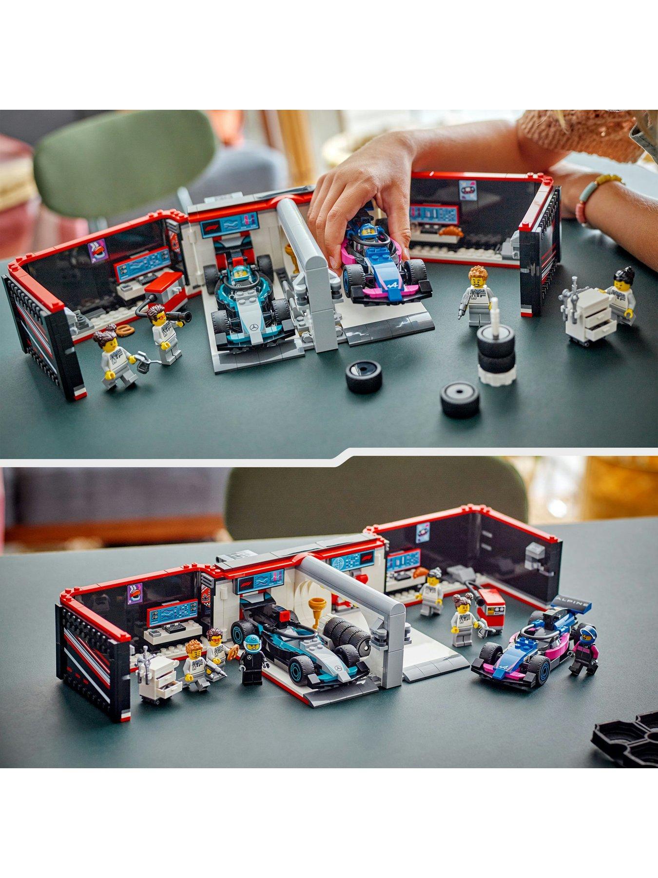  image of lego-city-f1-garage-amp-mercedes-amg-amp-alpine-cars-60444