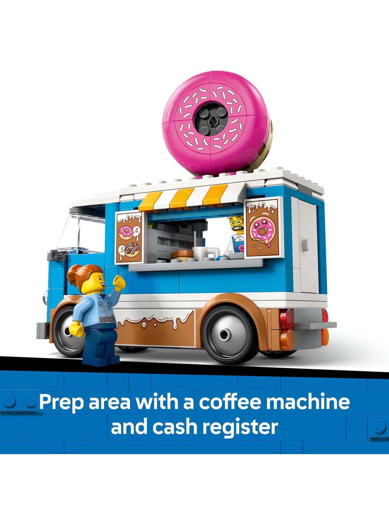  image of lego-city-doughnut-truck-set-with-toy-food-60452