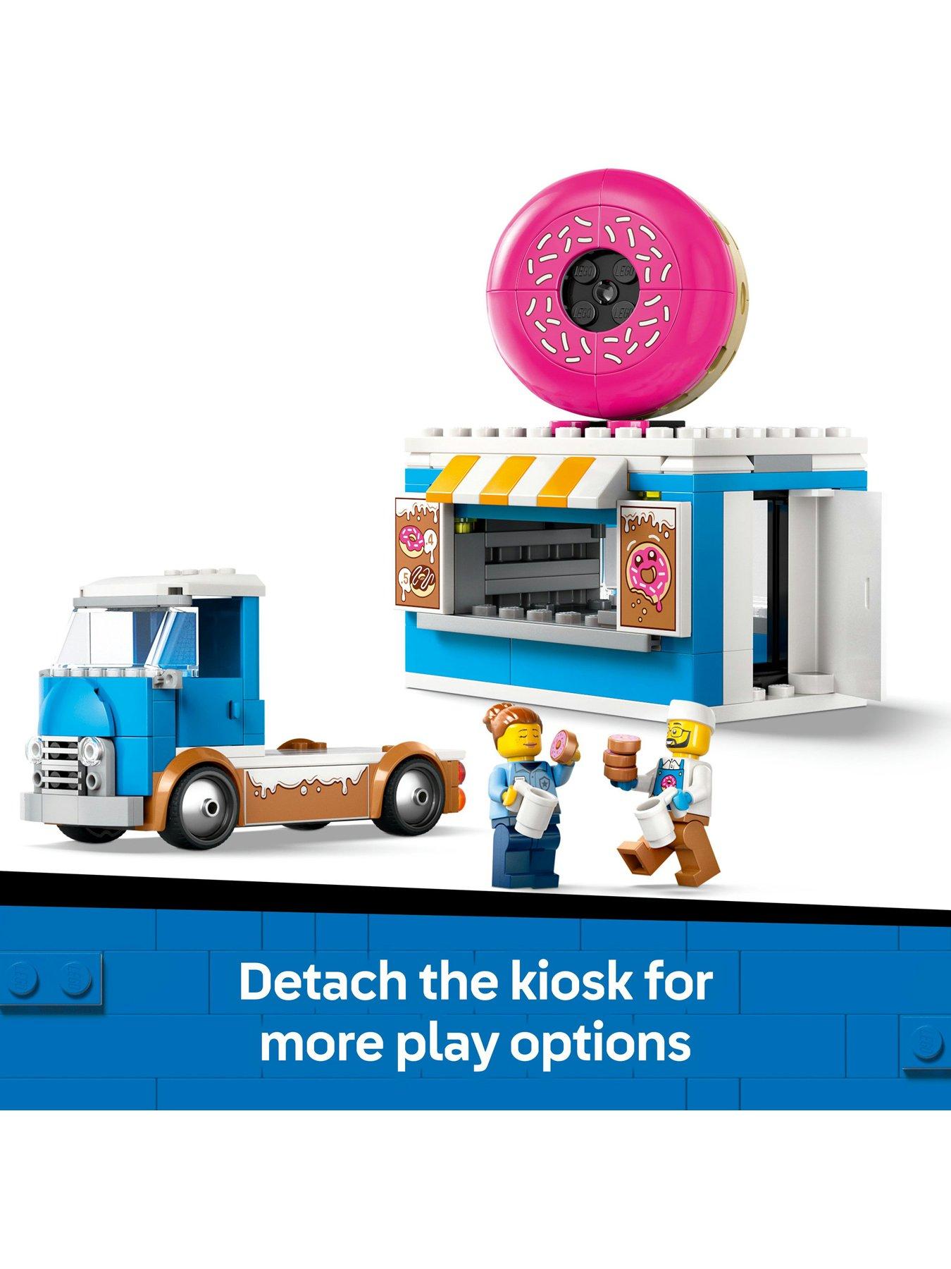  image of lego-city-doughnut-truck-set-with-toy-food-60452