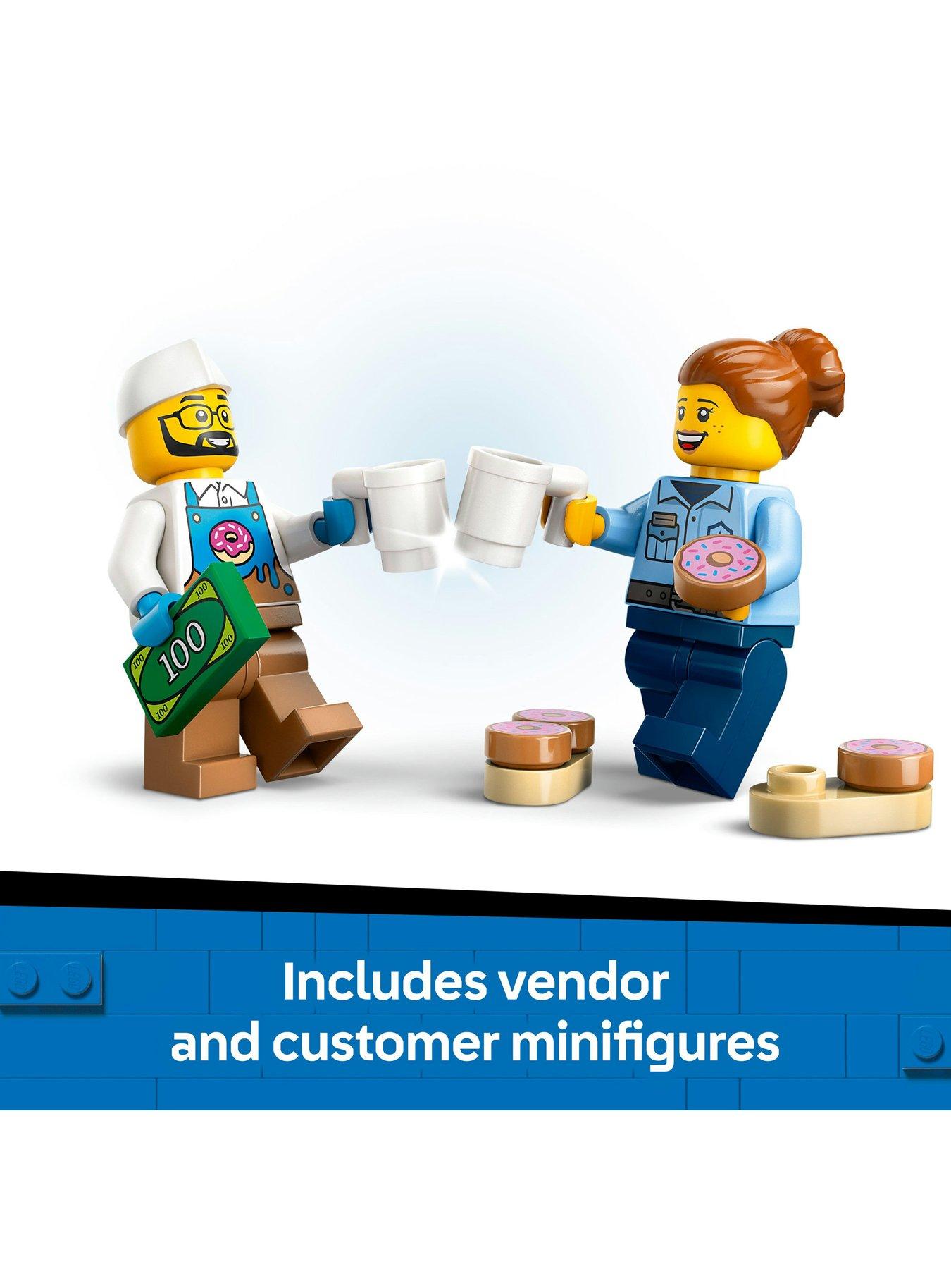  image of lego-city-doughnut-truck-set-with-toy-food-60452