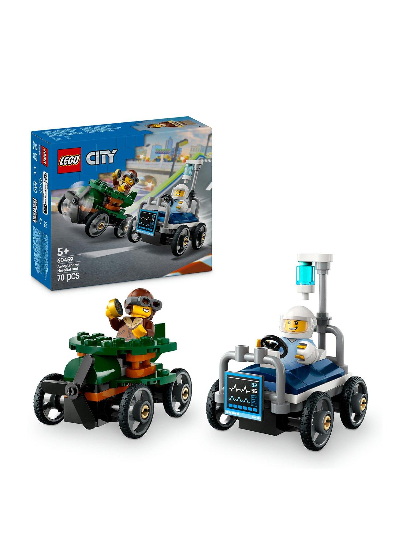 undefined Aeroplane vs. Hospital Bed Race Car Pack 60459