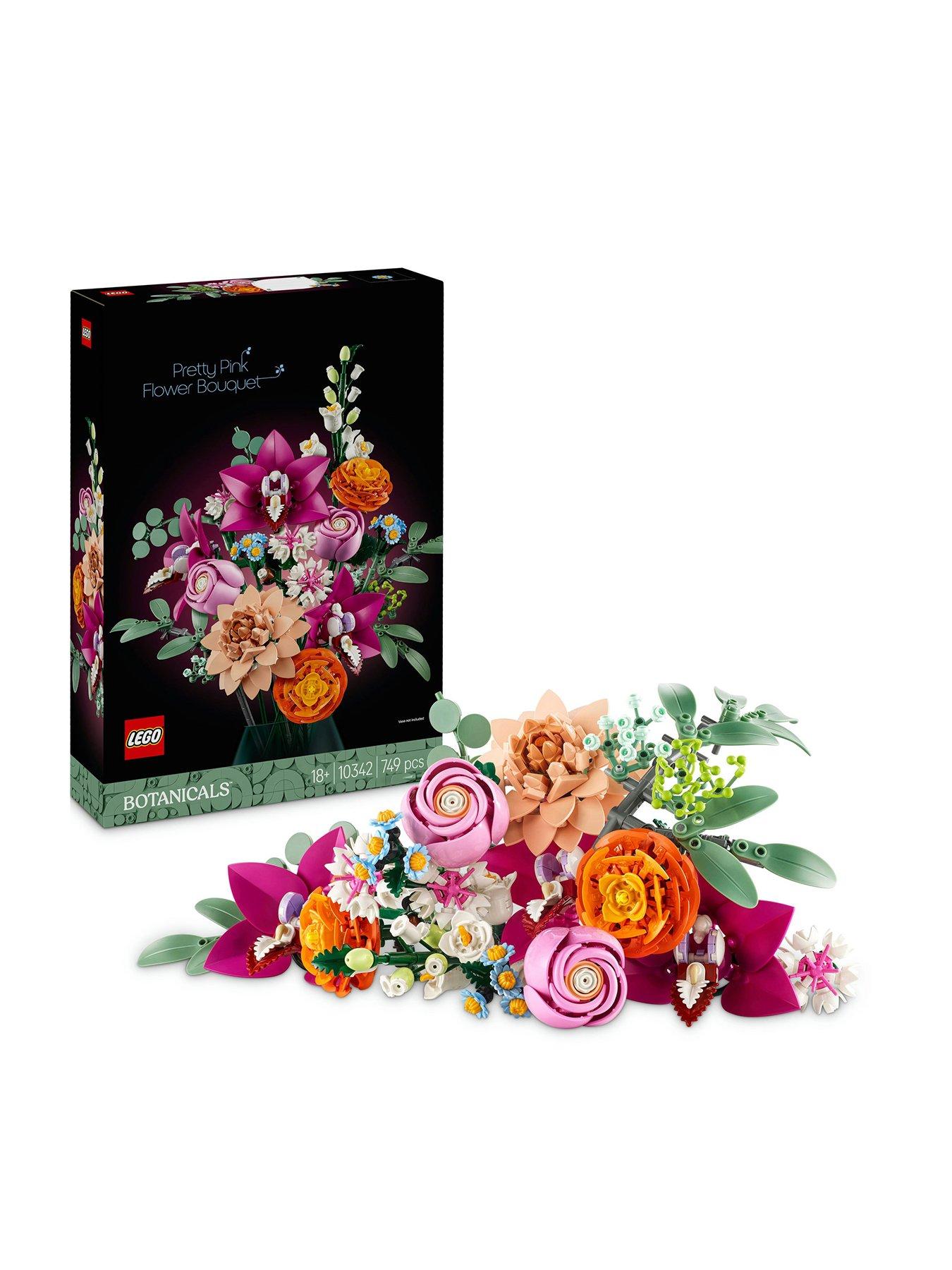 Image 1 of 8 of LEGO Botanical Pretty Pink Flower Bouquet Set 10342