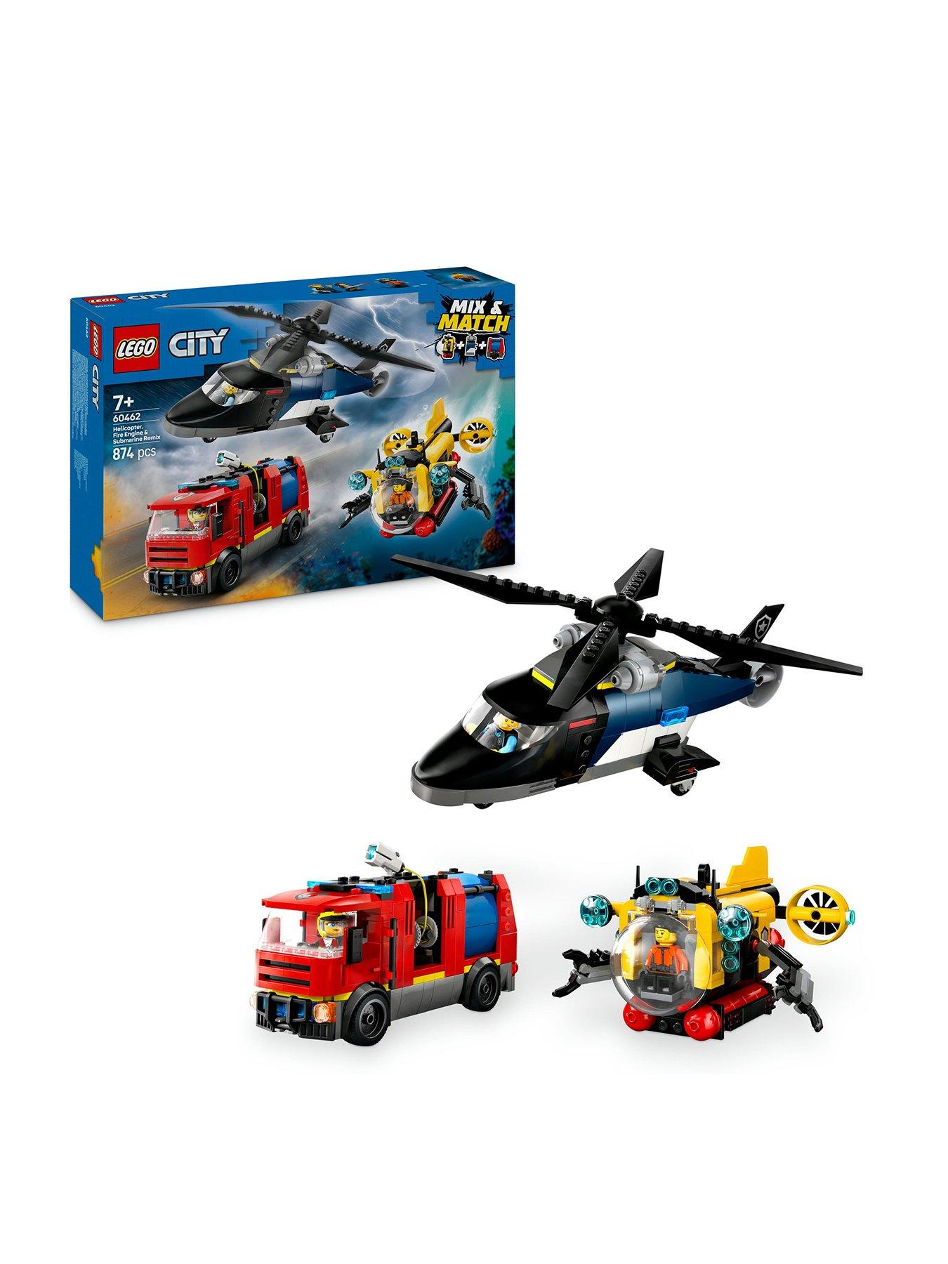 LEGO City Helicopter, Fire Engine  &  Submarine Remix 60462