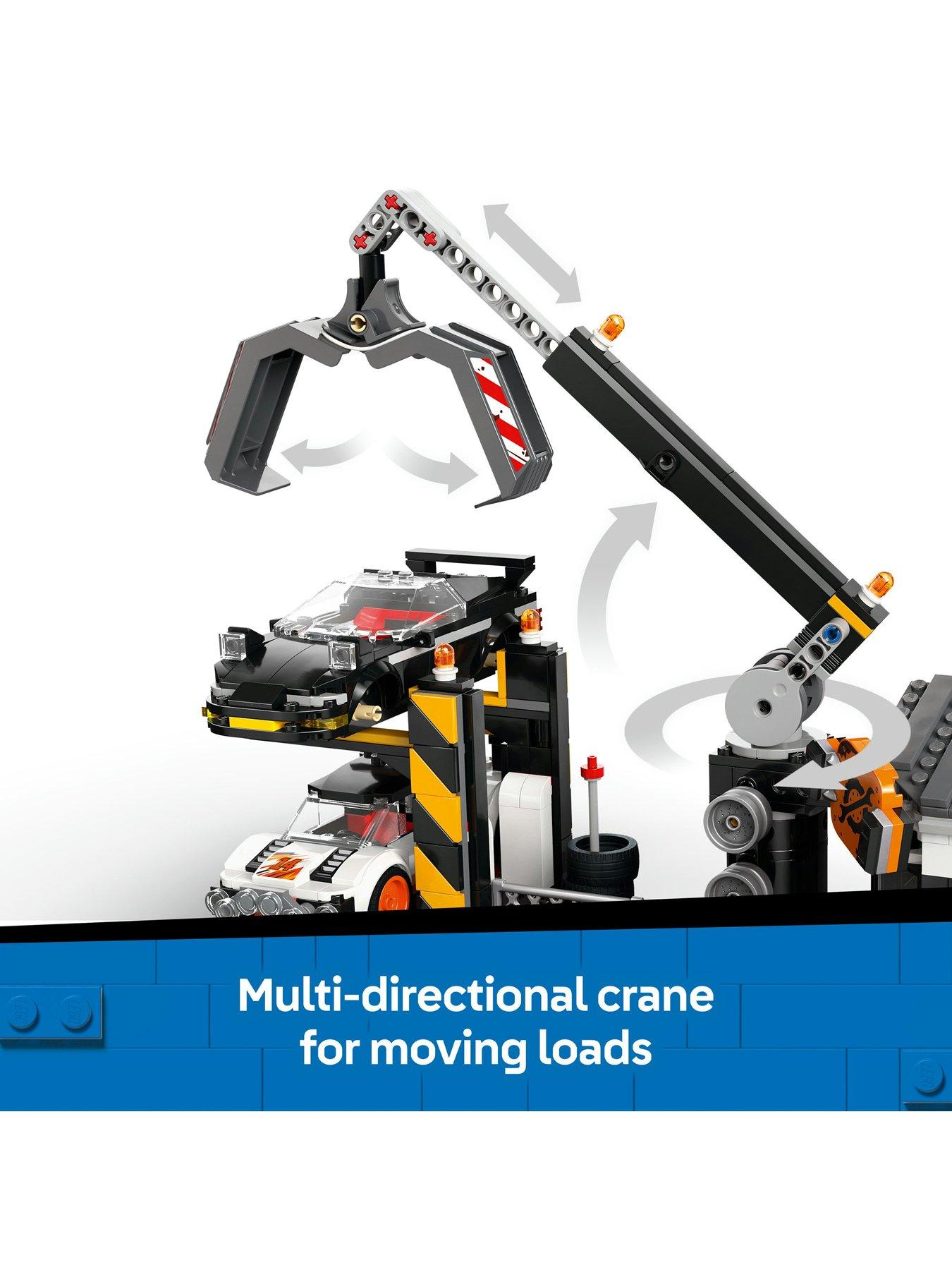  image of lego-city-scrapyard-with-cars-and-crane-toy-60472