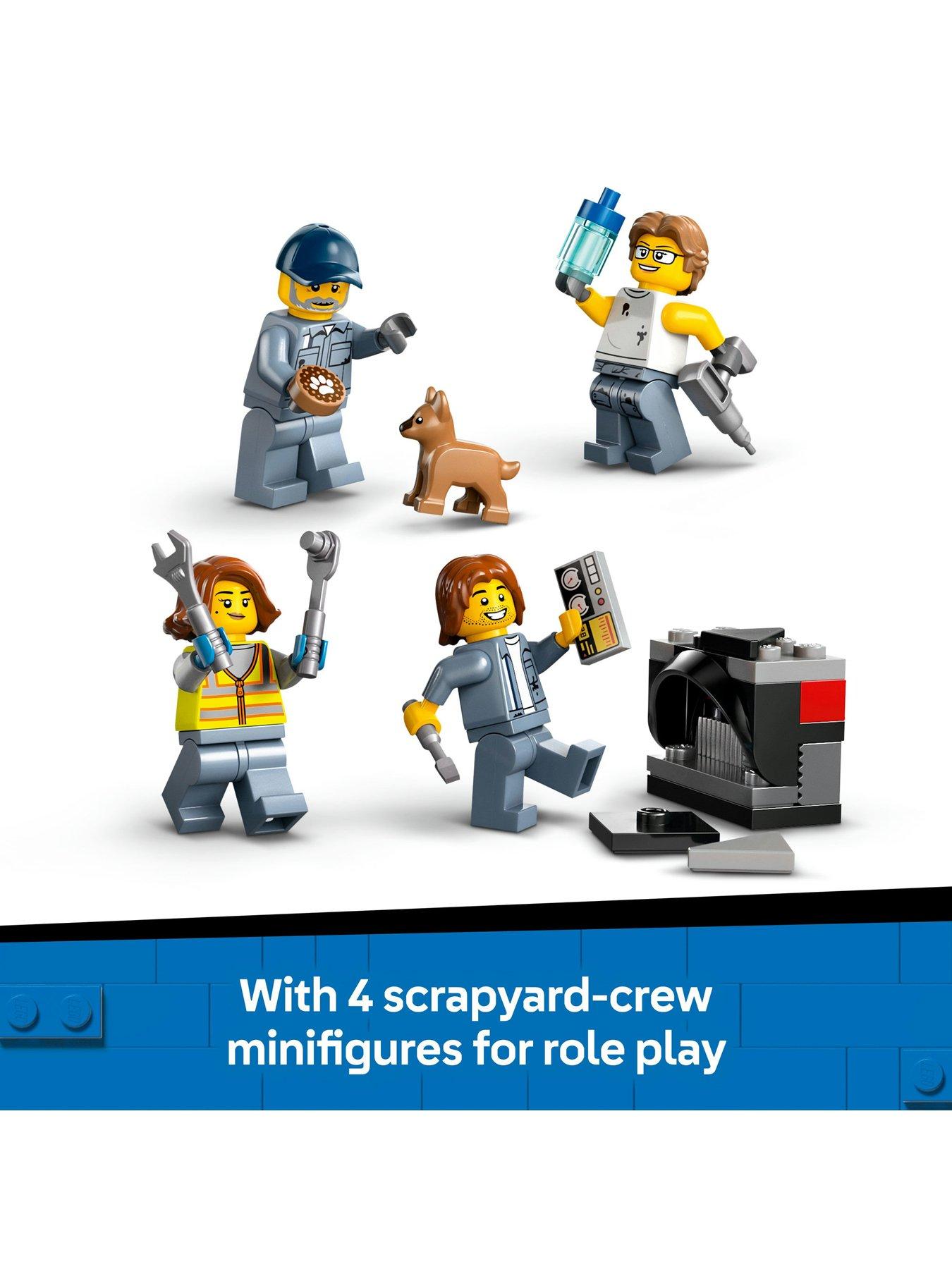  image of lego-city-scrapyard-with-cars-and-crane-toy-60472