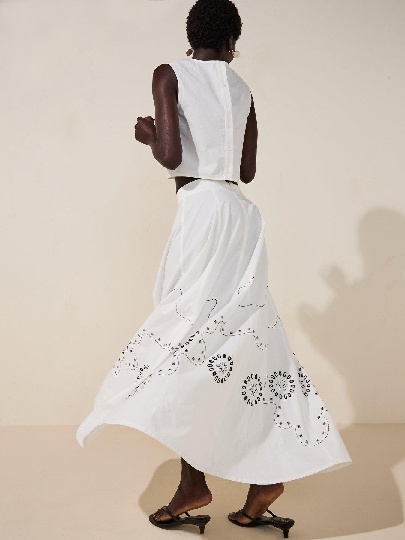 Image 5 of 6 of V by Very Studded Blouse Co-Ord - White