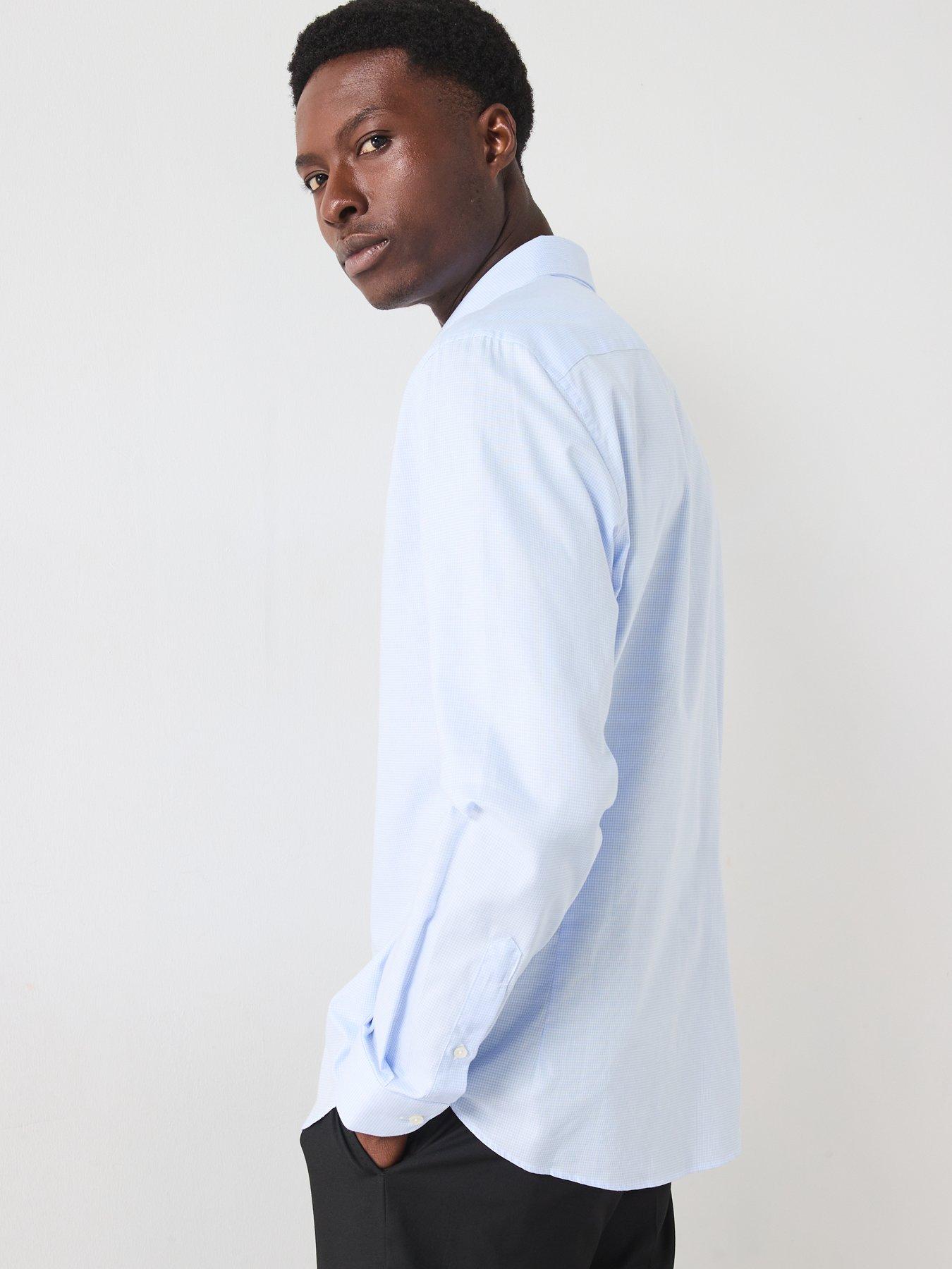  image of mango-luisiana-long-sleeved-formal-fit-shirt-light-blue
