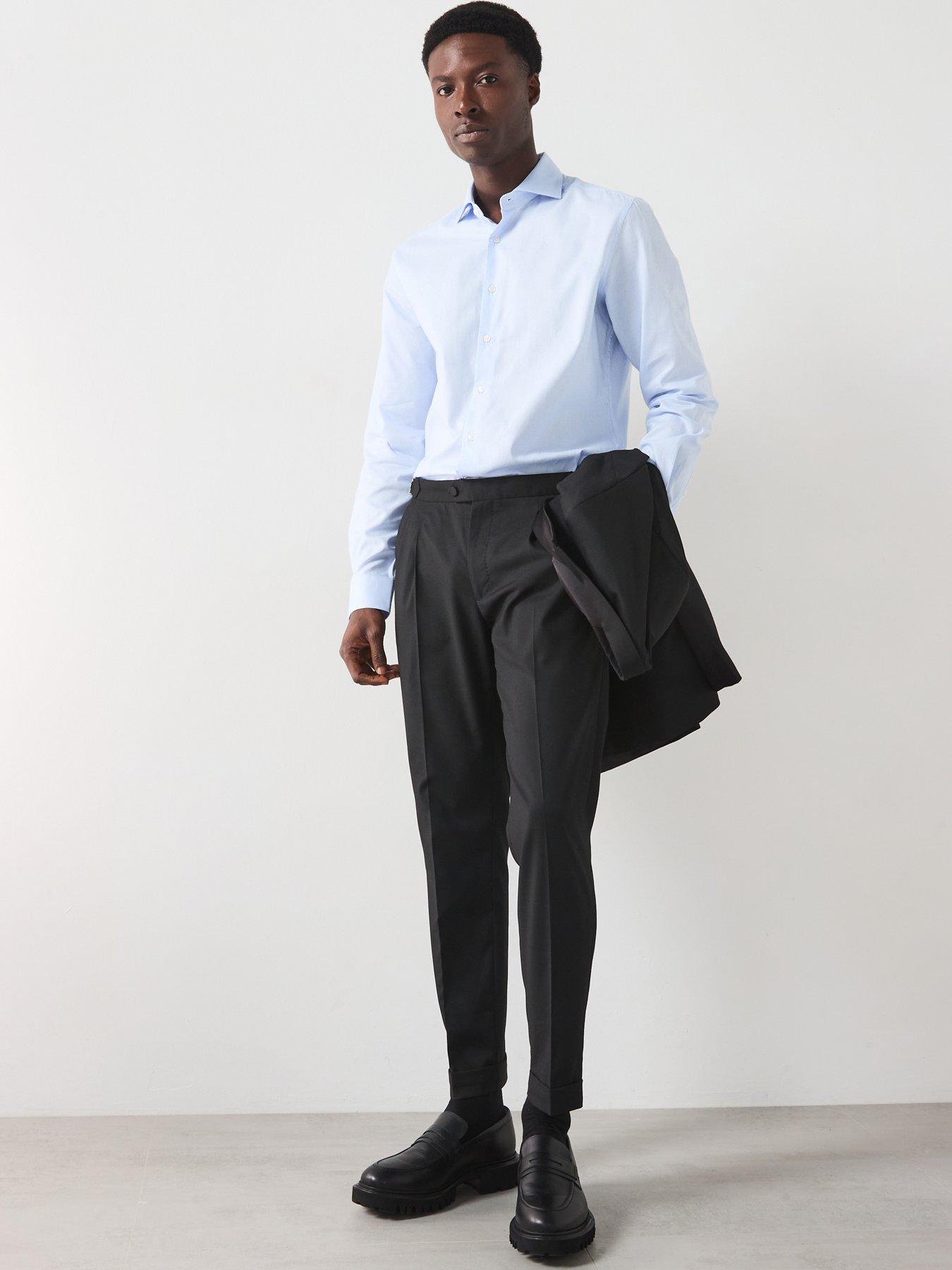  image of mango-luisiana-long-sleeved-formal-fit-shirt-light-blue
