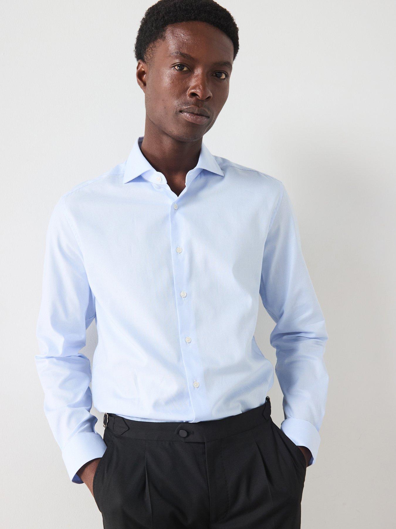  image of mango-luisiana-long-sleeved-formal-fit-shirt-light-blue