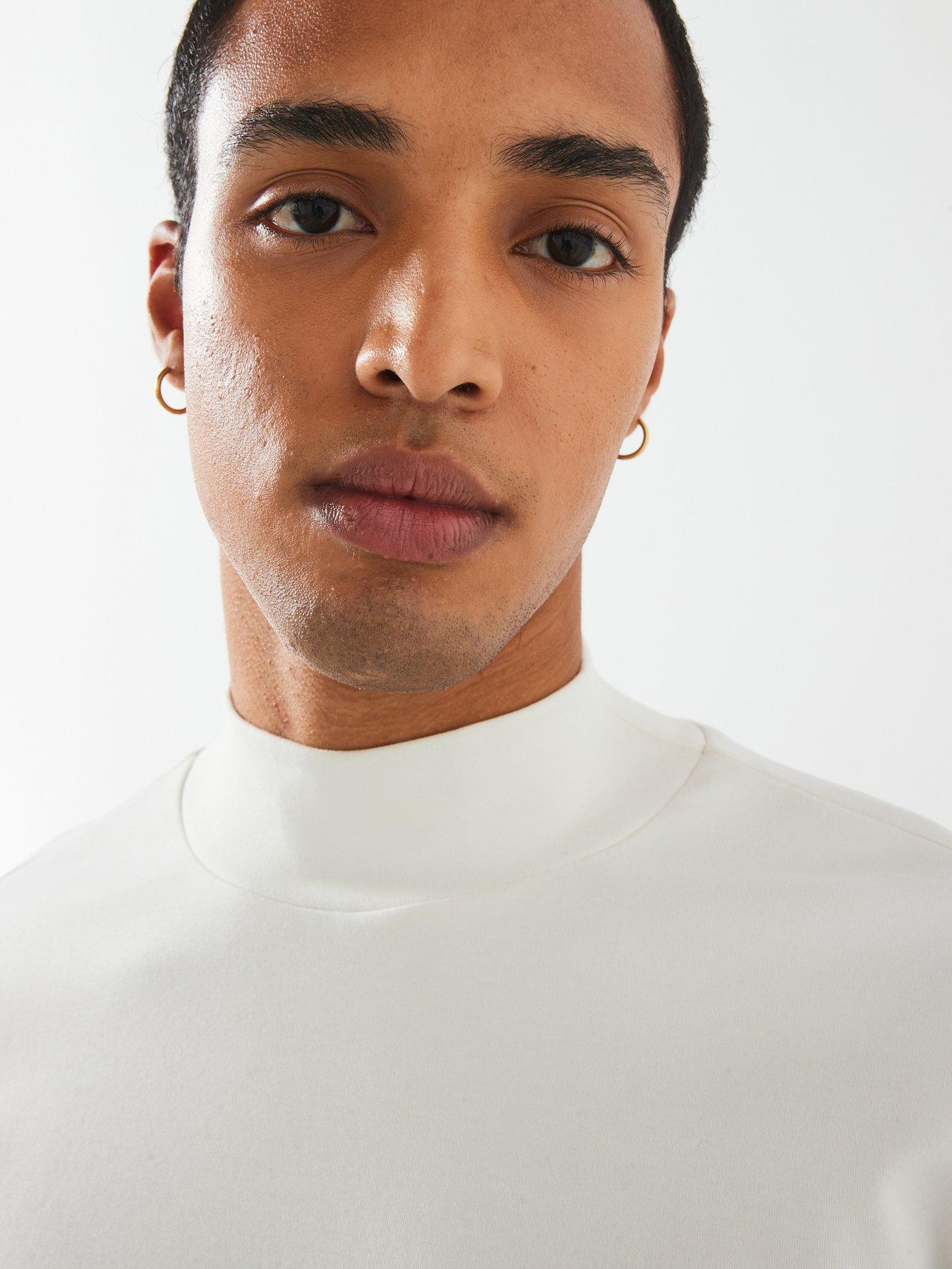  image of mango-luton-long-sleeved-high-neck-t-shirt-cream