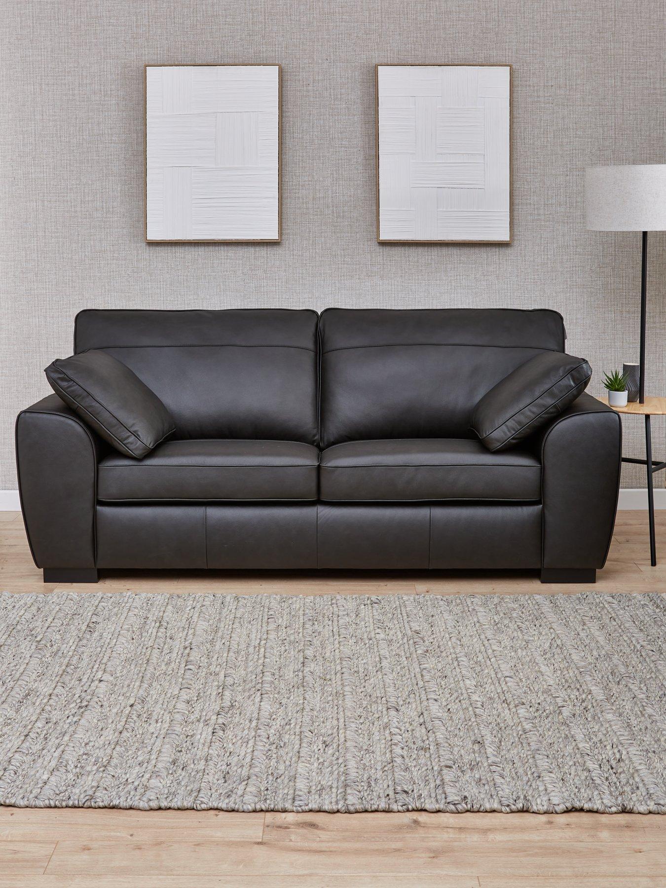 The Very Collection Sona Italian Leather 3 Seater Sofa - FSC® Certified