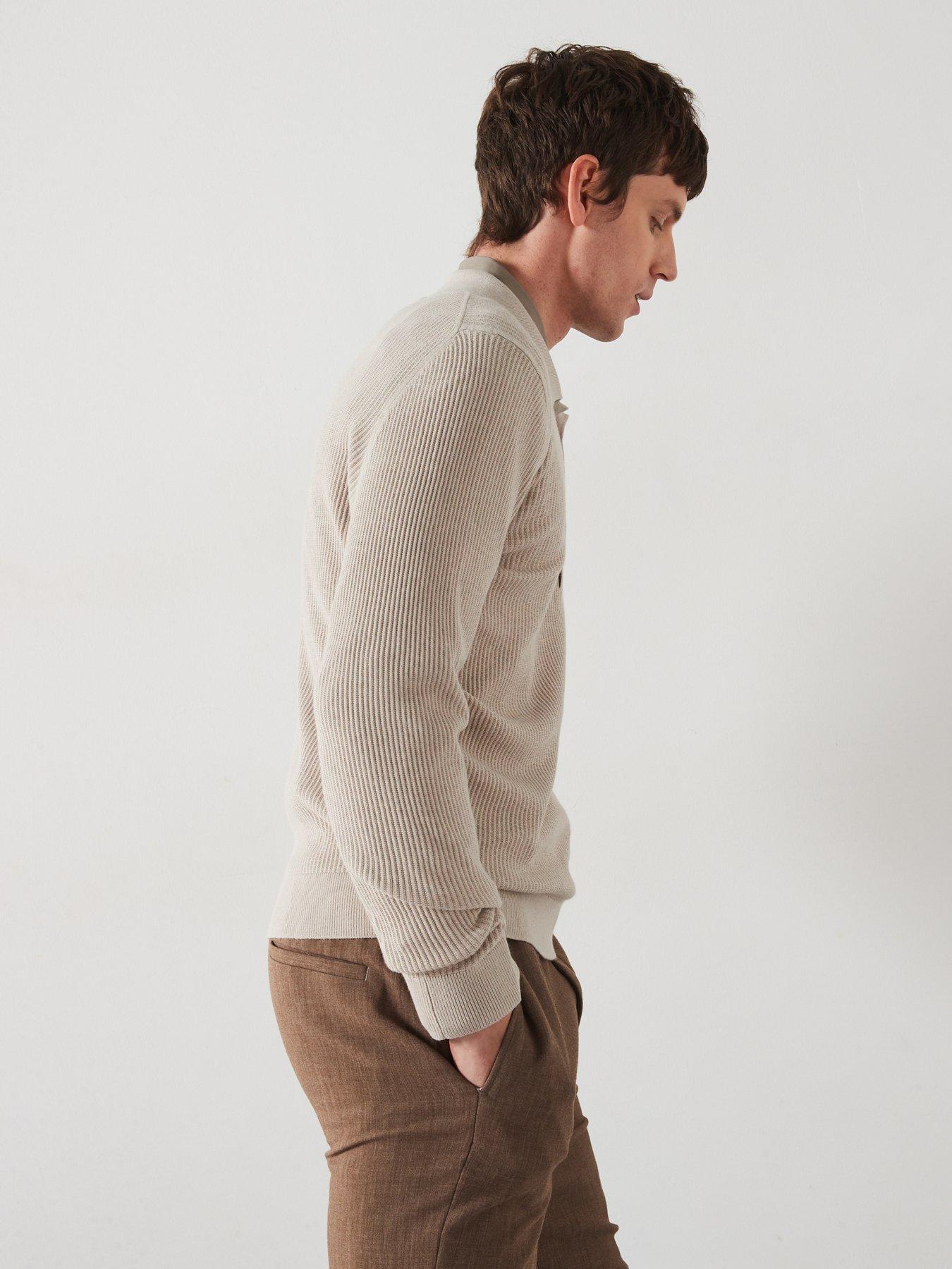  image of mango-antiguas-long-sleeved-relaxed-fit-polo-shirt-beige