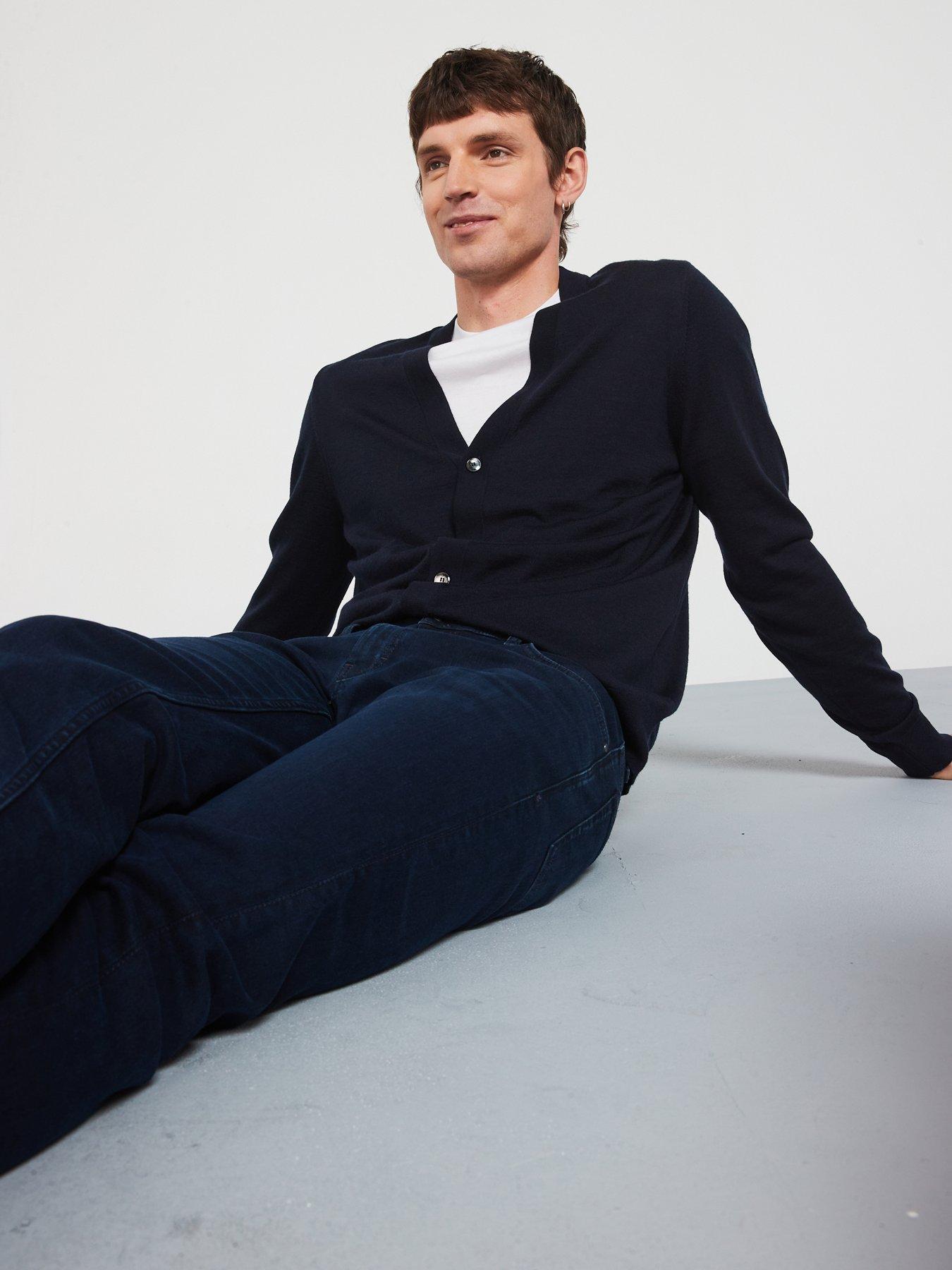  image of mango-patrick-smart-straight-fit-jeans-dark-blue