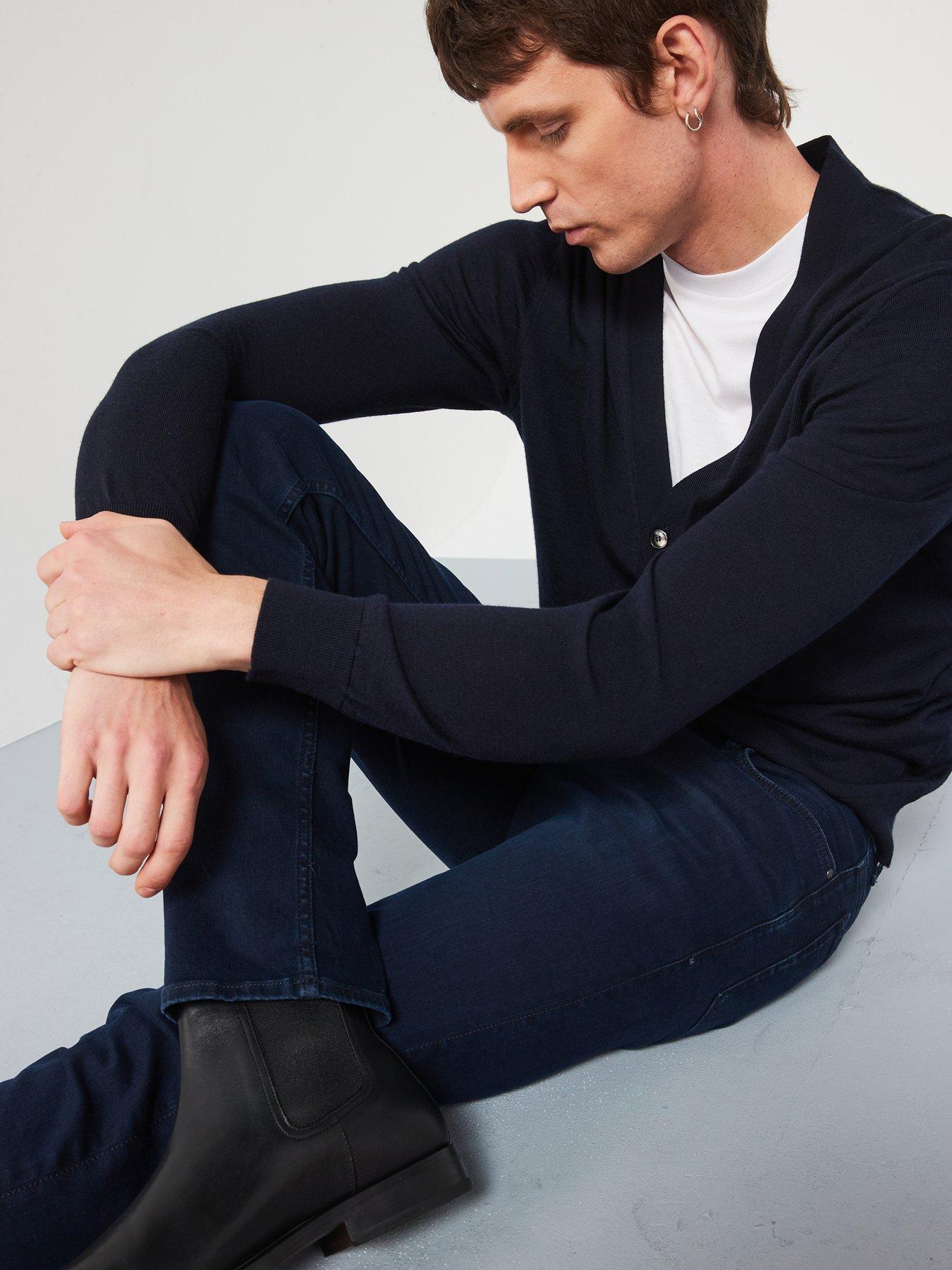  image of mango-patrick-smart-straight-fit-jeans-dark-blue