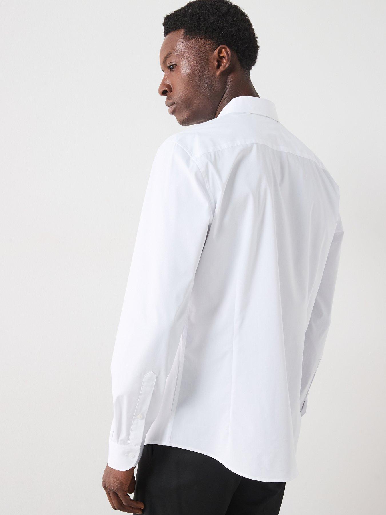  image of mango-play-long-sleeved-formal-regular-fit-shirt-white